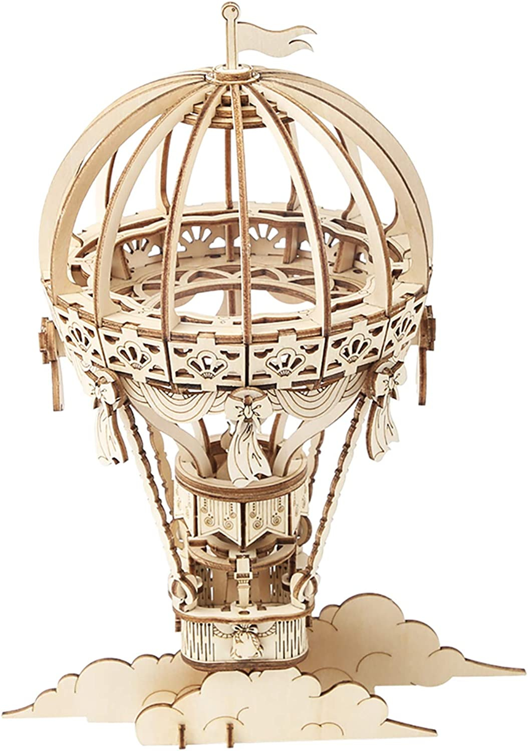 Kit De Rompecabezas De Madera Para Manualidades Rowood Romantic, Globo Aerostático, 140 Unidades - Venta Internacional.