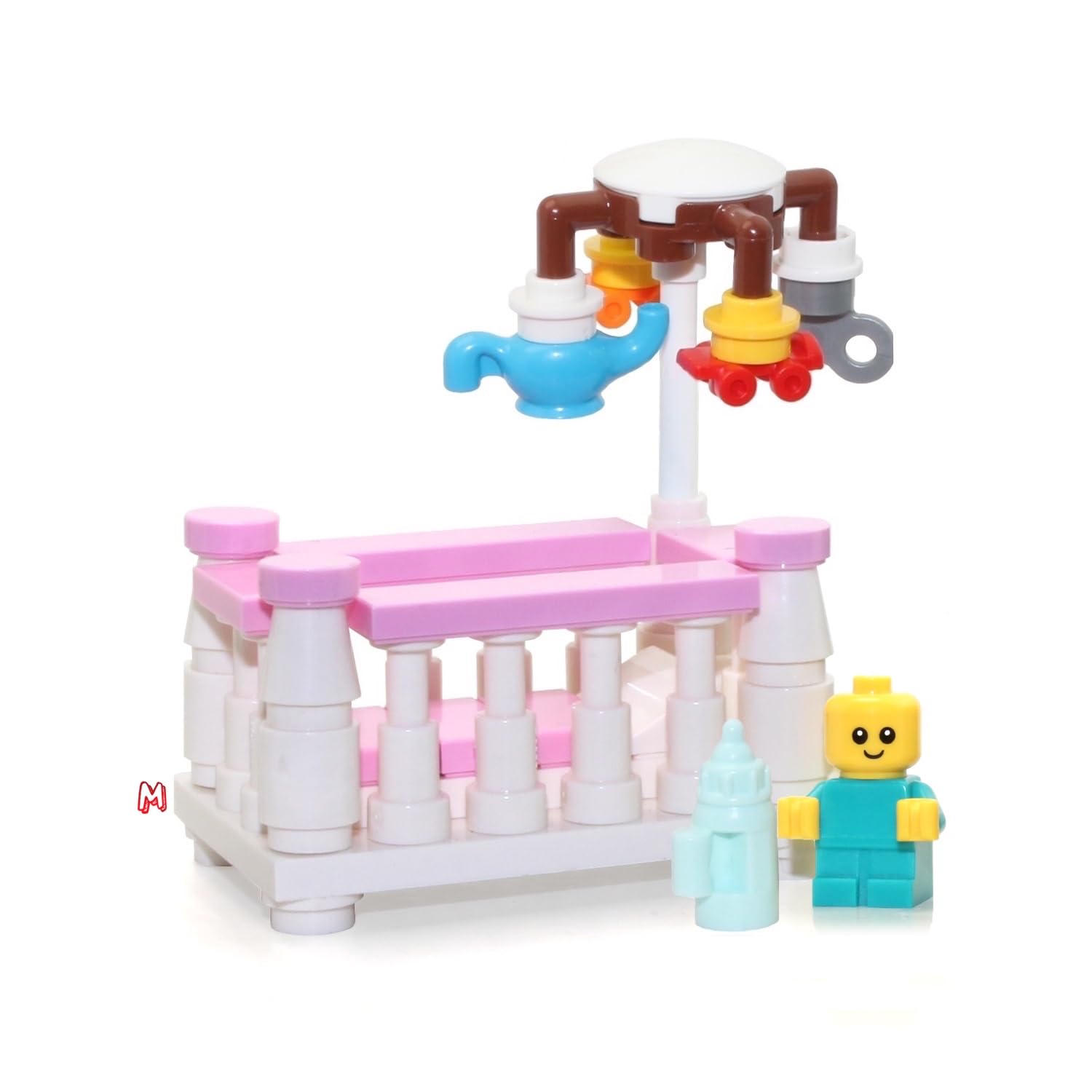 Minifigura Lego De Juguete Para Bebé En Cuna De Niña Con Móvil Giratorio - Venta Internacional.