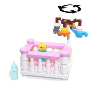 Foto 2 | Minifigura Lego De Juguete Para Bebé En Cuna De Niña Con Móvil Giratorio - Venta Internacional.