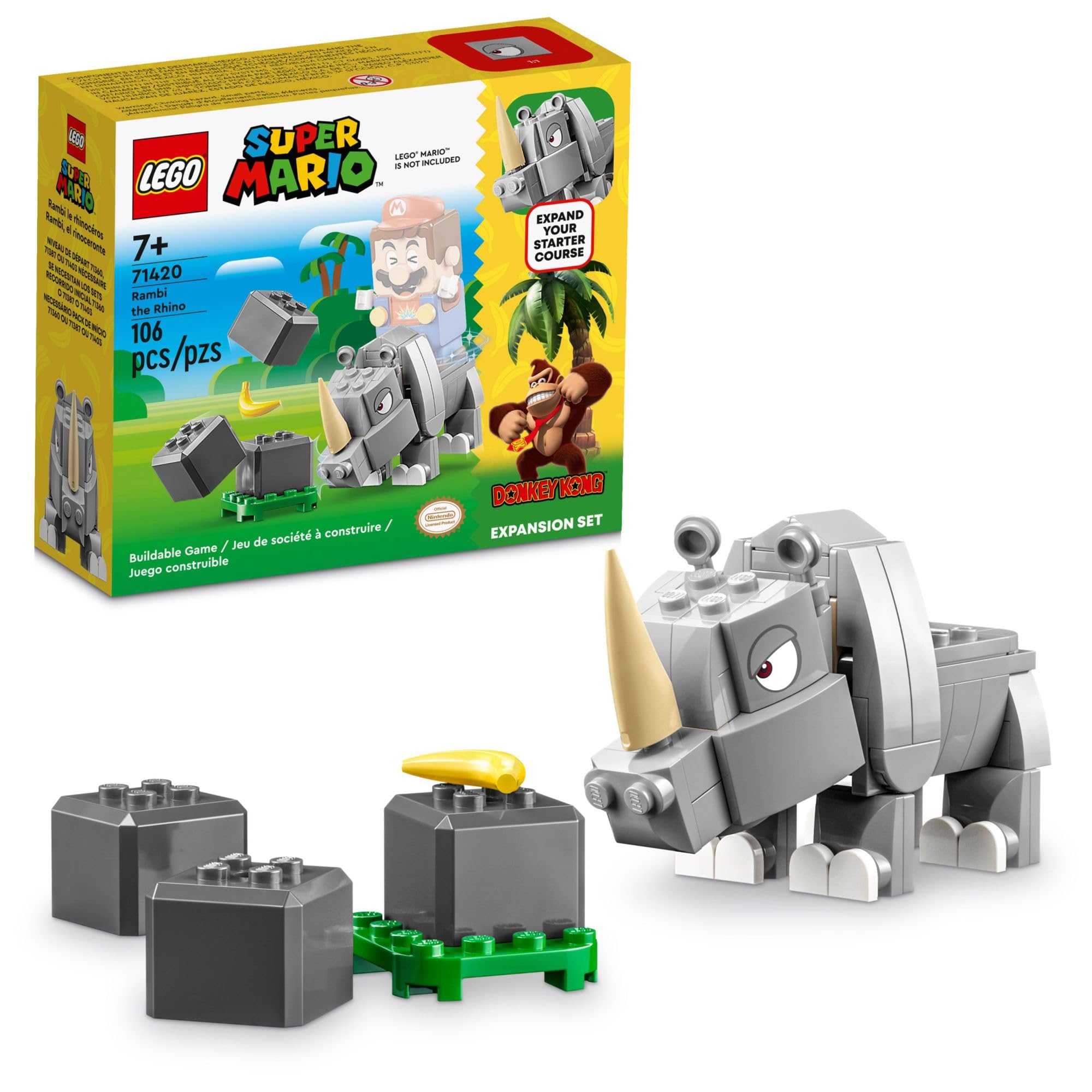 Set de Expansión Lego Super Mario Rambi The Rhino 71420 - Venta Internacional