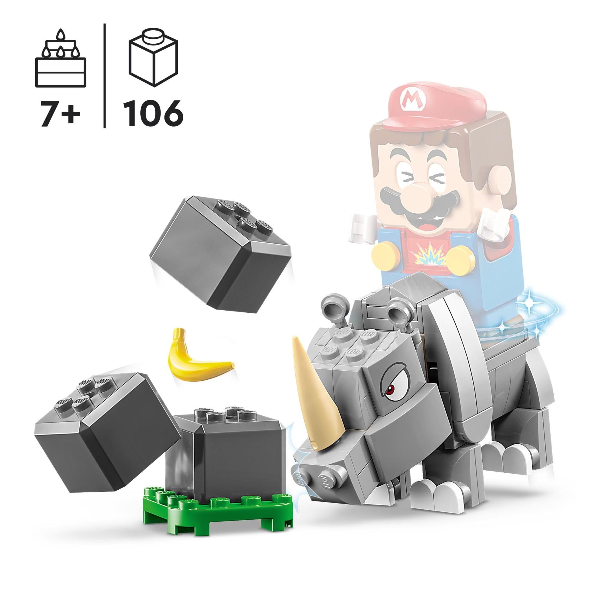 Foto 4 pulgar | Set de Expansión Lego Super Mario Rambi The Rhino 71420 - Venta Internacional