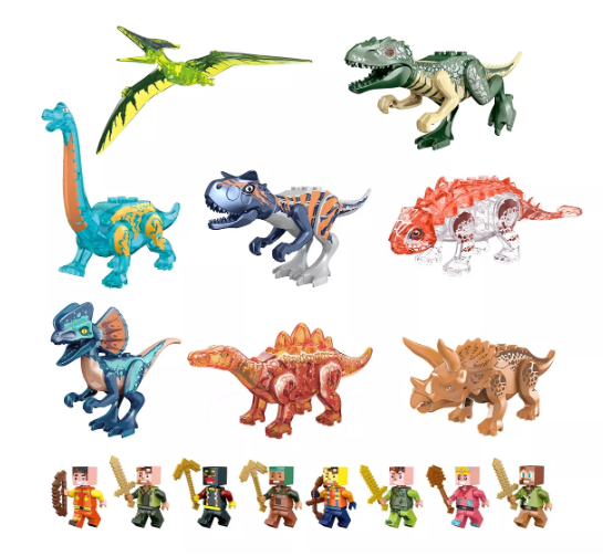 8 Set Juego De Bloques Wünd De Dinosaurio Bloques De Construcción