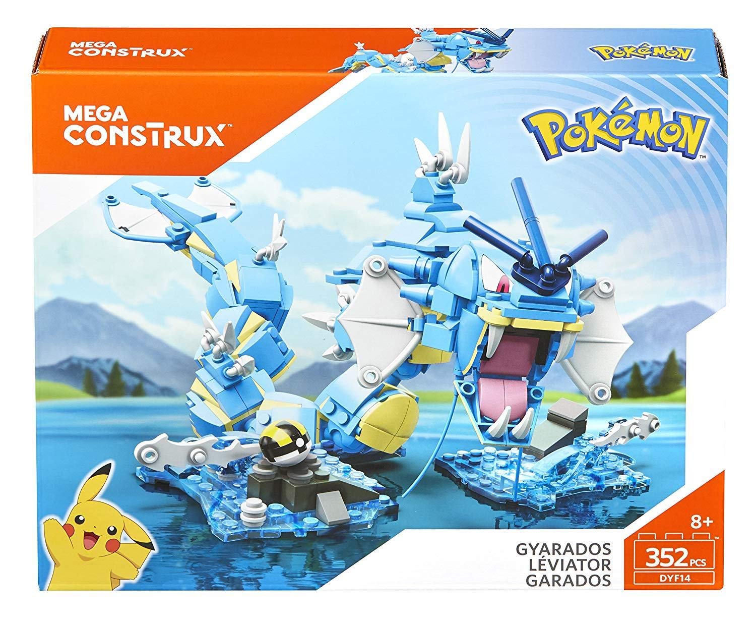 Foto 3 pulgar | Juguete De Construcción Mega Construx Pokémon Gyarados Con Ultra Ball - Venta Internacional.