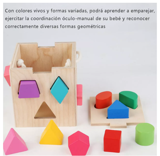 Foto 4 pulgar | Montesori Cubos De Madera Wünd Juguetes Forma Para Bebe 12 Piezas