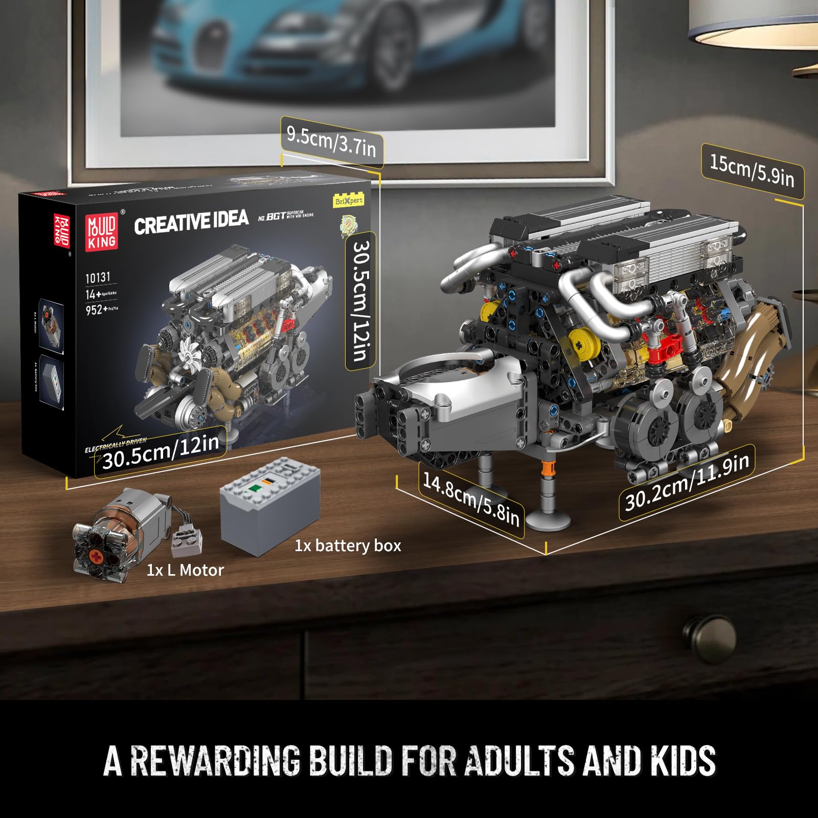 Foto 7 | Set De Bloques De Construcción Mould King 10131 W16 Con Motor V8 - Venta Internacional.