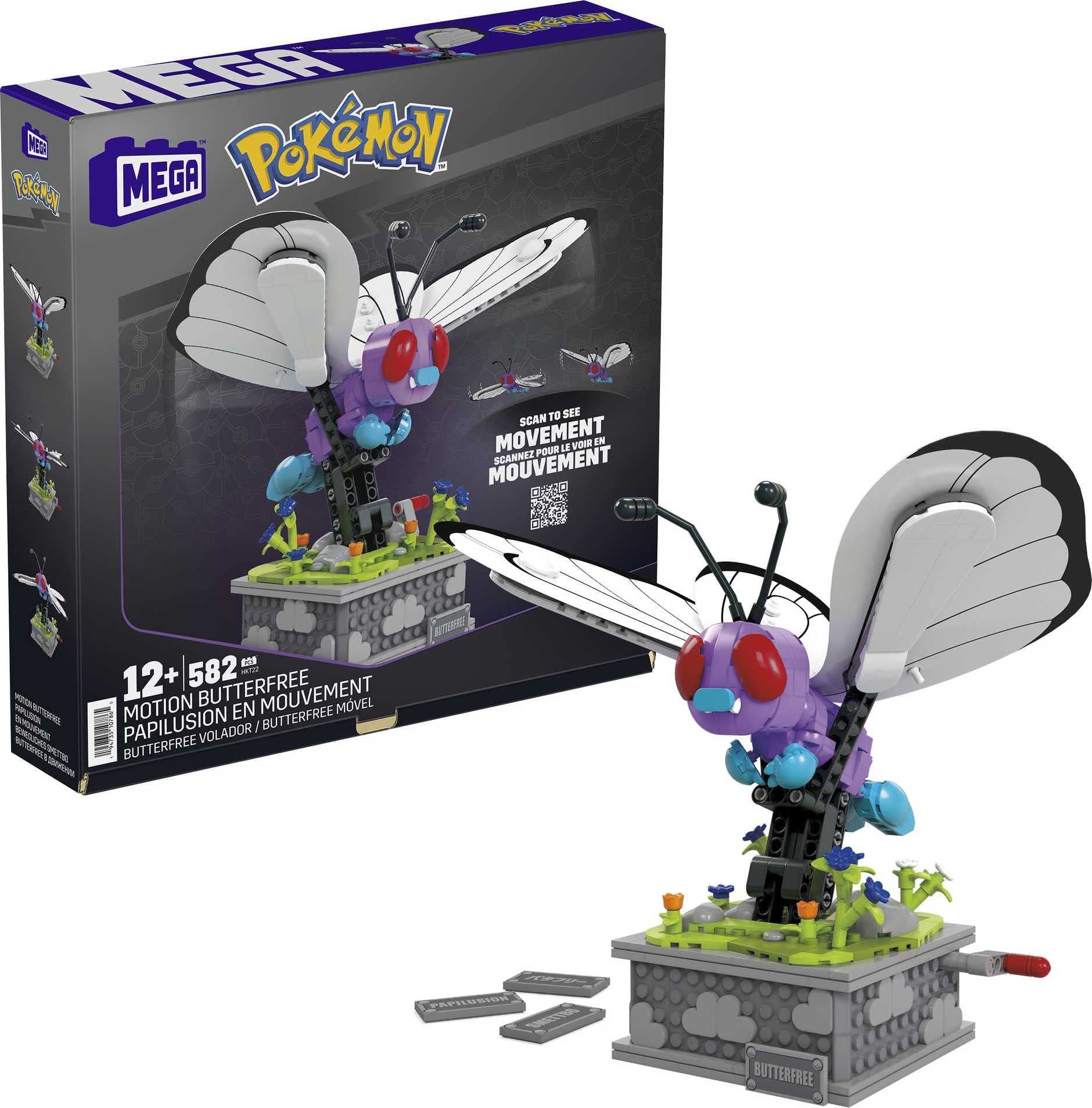 Set De Juguetes De Construcción Mega Pokémon Motion Butterfree 605 Piezas - Venta Internacional.