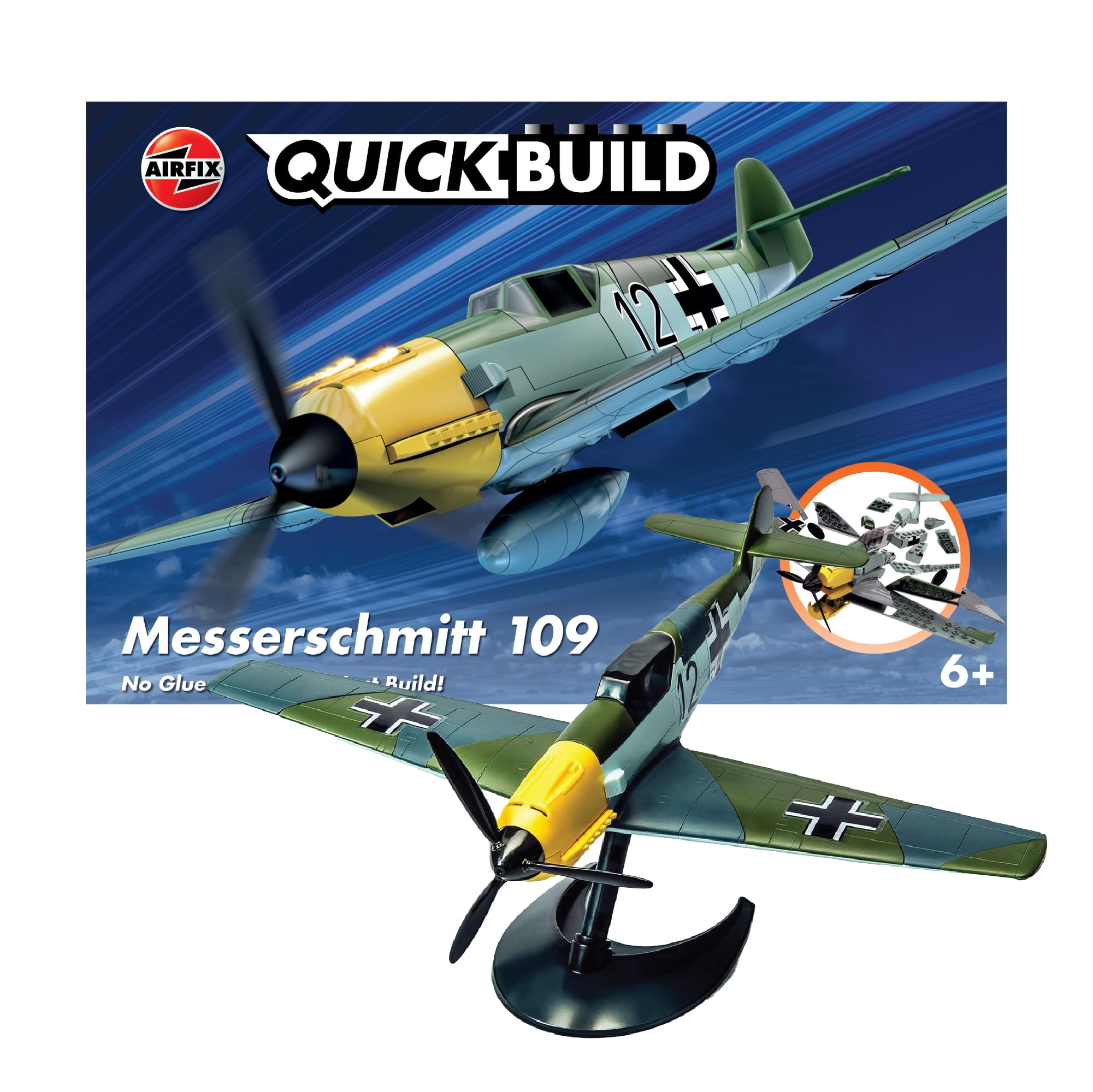 Foto 2 pulgar | Kit De Maquetas De Plástico Airfix Quickbuild Messerschmitt 109 - Venta Internacional.