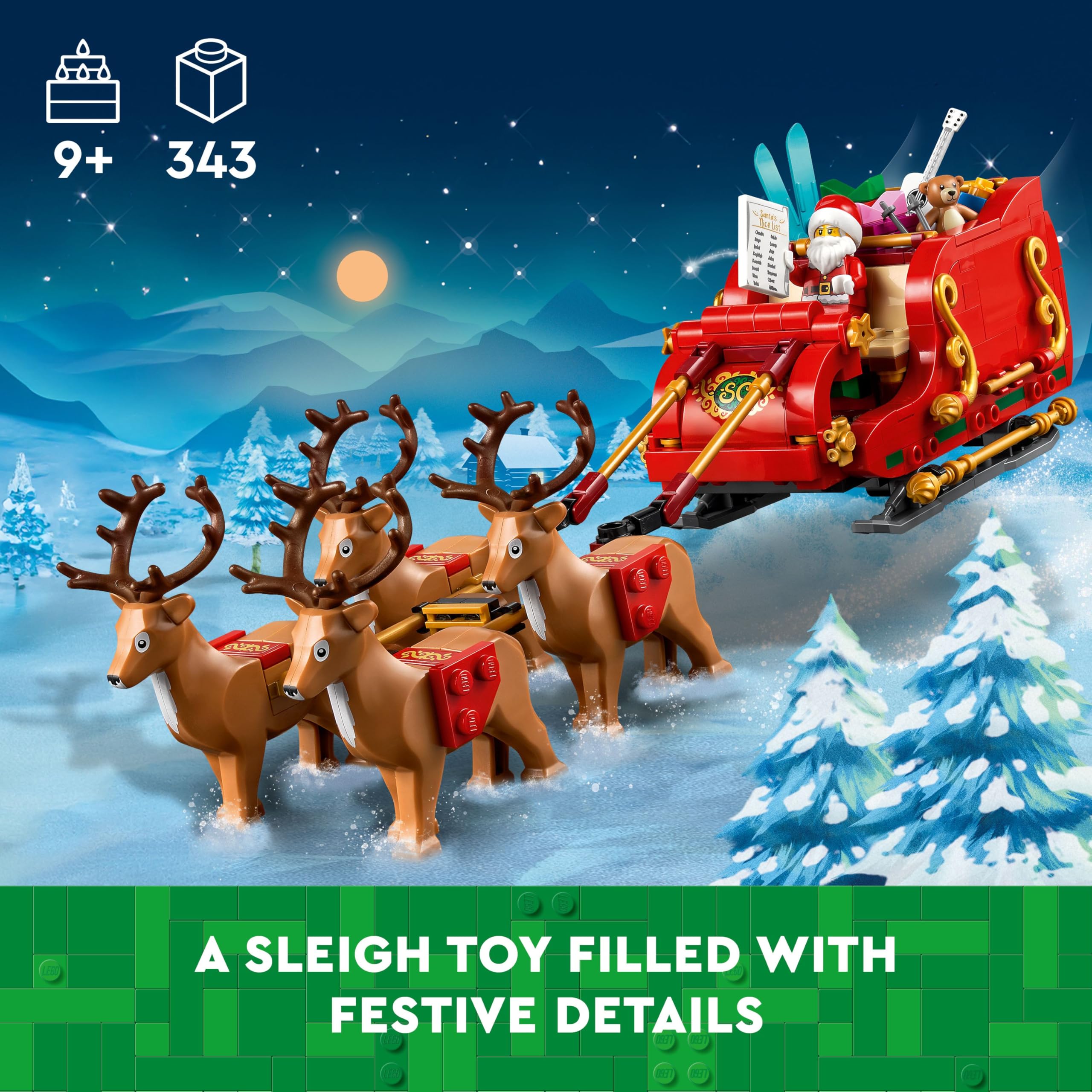 Foto 3 pulgar | Set De Construcción Lego Santa's Sleigh 40499 Para Niños De 9 A 13 Años - Venta Internacional.