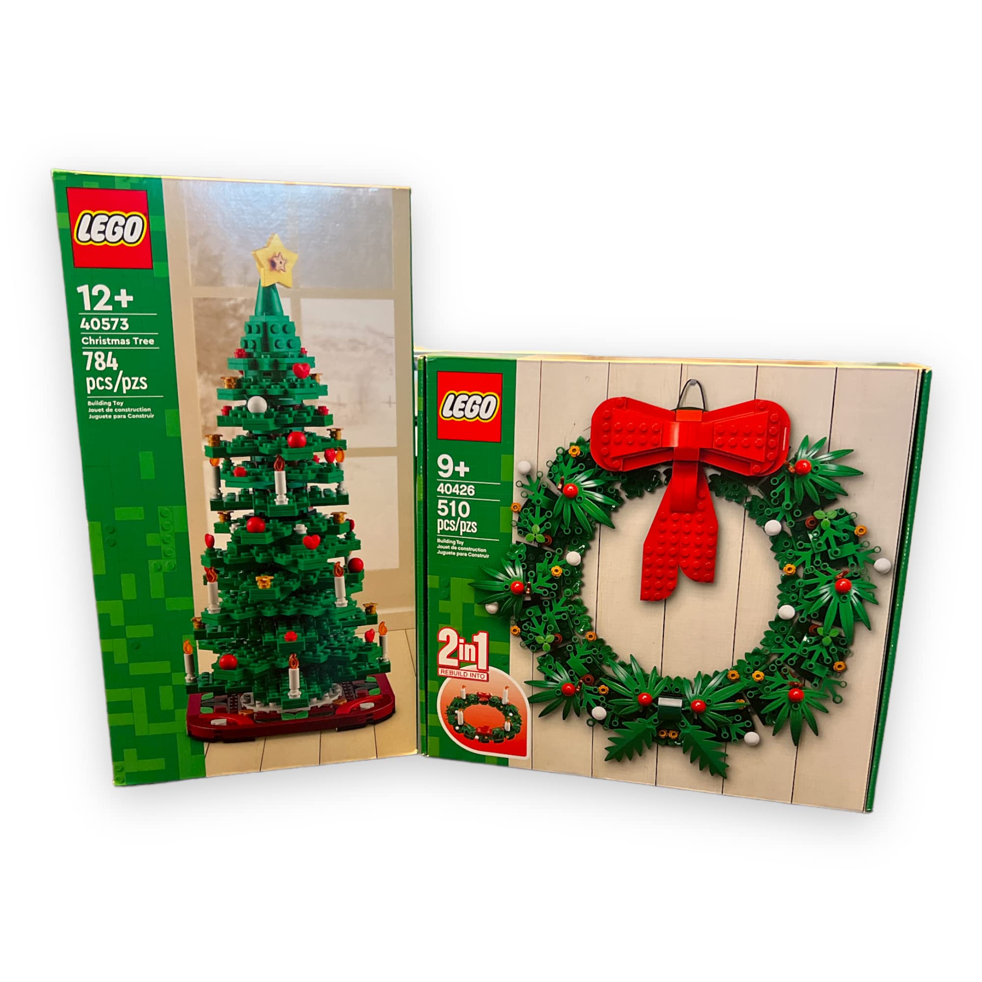 Set De Juguetes De Construcción Lego Christmas Tree (40573) Y Corona (40426) - Venta Internacional.