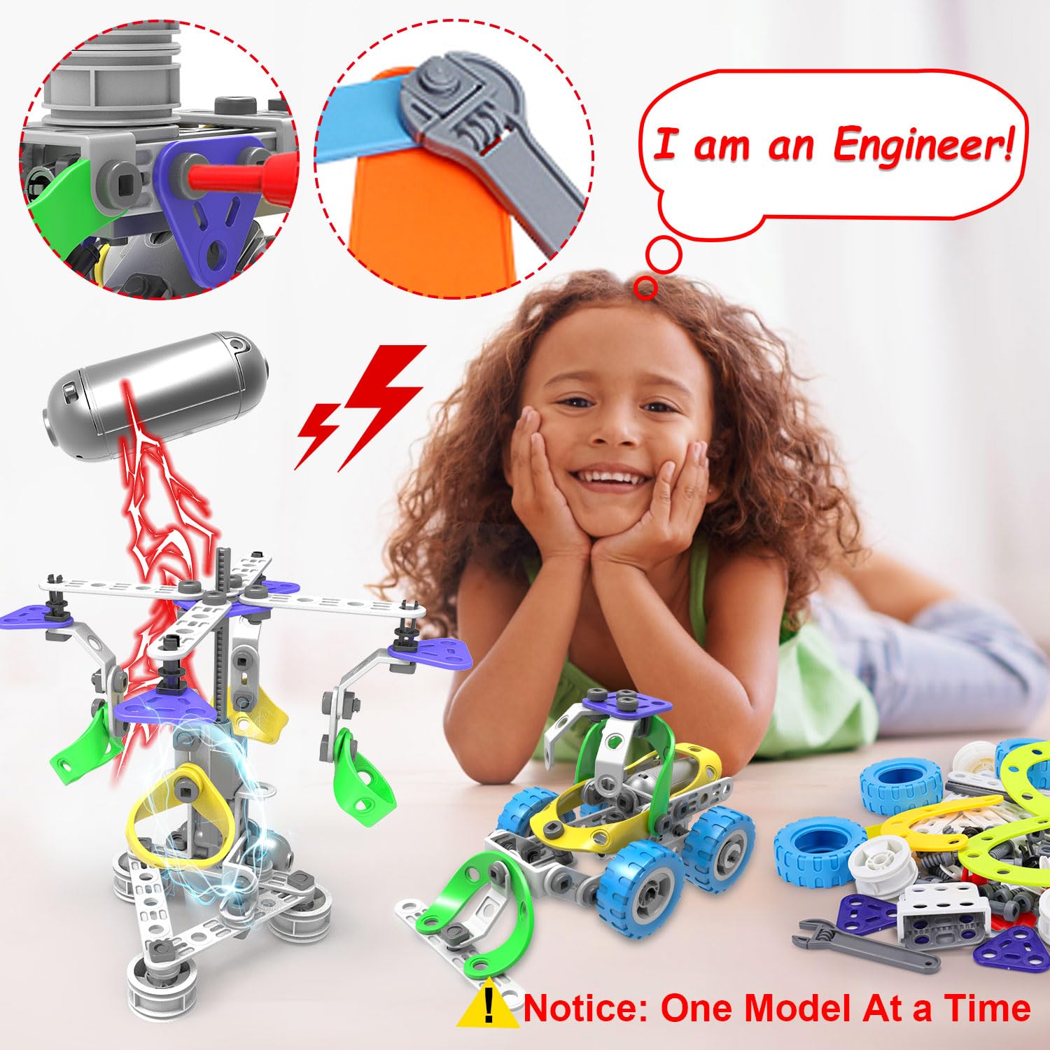 Foto 4 pulgar | Edificio Eléctrico 10 En 1 De Stem Toys Tsomtto, 109 Piezas, 5 A 8 Años - Venta Internacional.