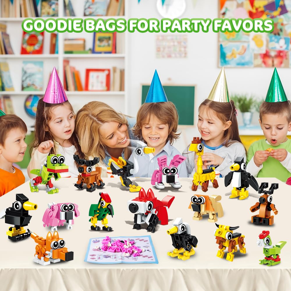 Foto 5 | Bloque De Construcción Hogokids Party Favors, 20 Unidades Con 30 Animales - Venta Internacional.