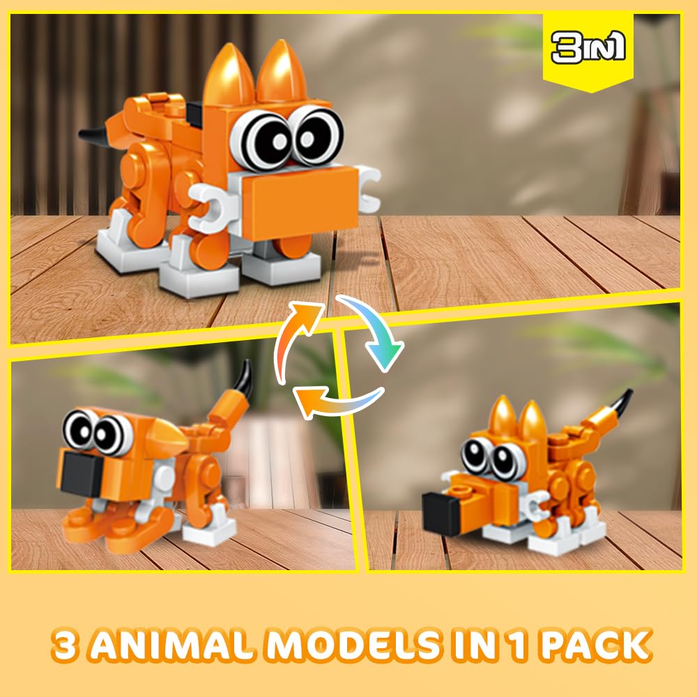 Foto 6 | Bloque De Construcción Hogokids Party Favors, 20 Unidades Con 30 Animales - Venta Internacional.