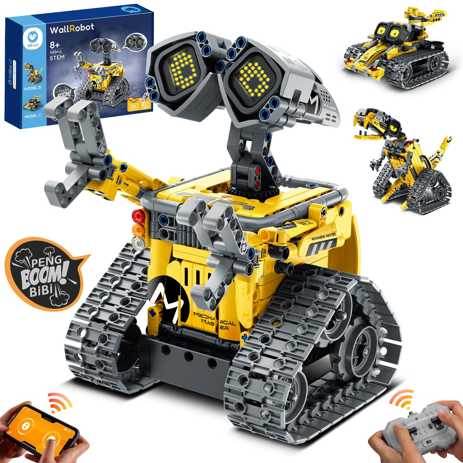 Robot De Construcción Stem Sillbird Wall Robot 5 En 1 Con 435 Piezas - Venta Internacional.