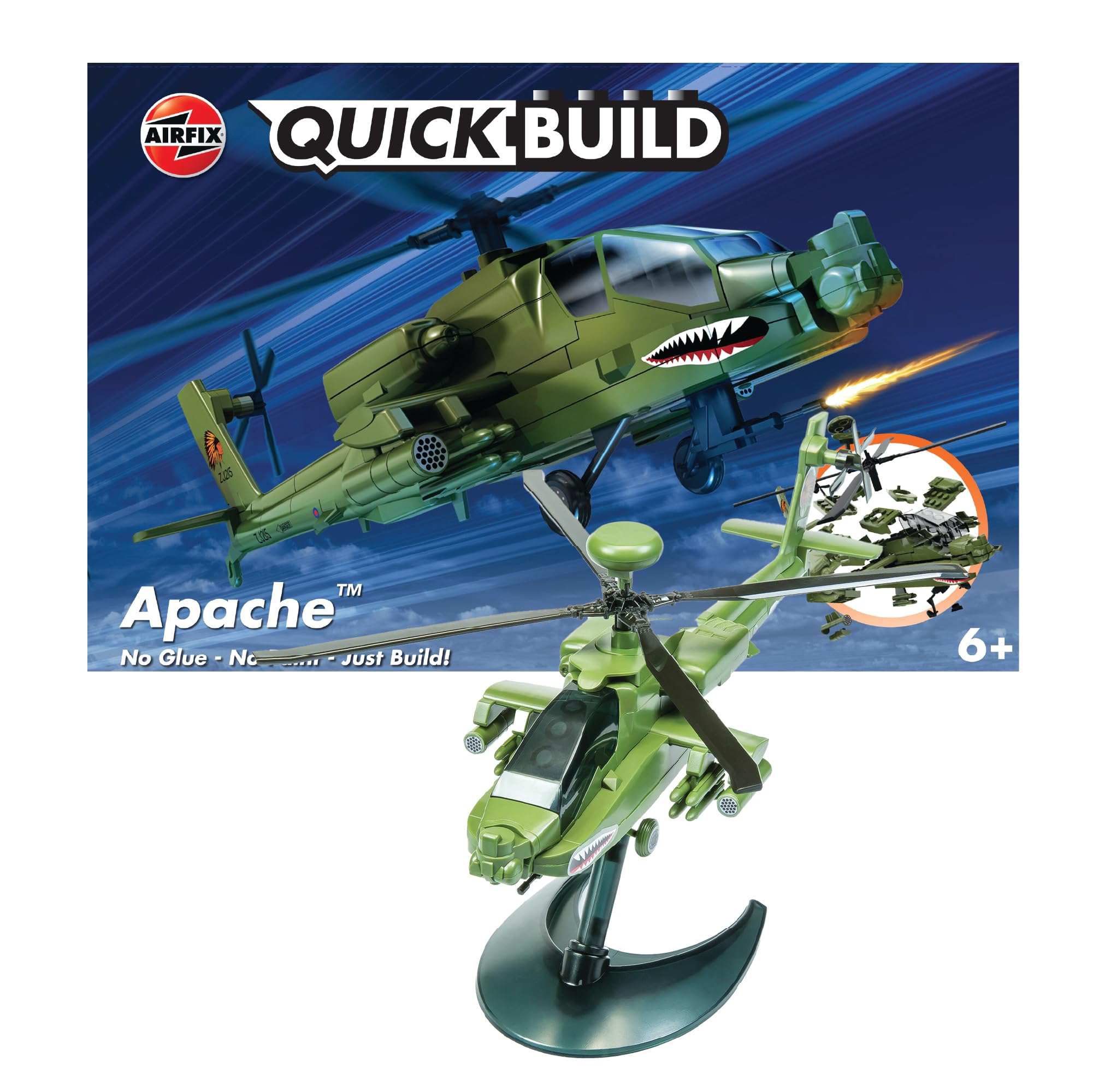 Kit De Maquetas De Avión Airfix Quickbuild Boeing Apache - Venta Internacional.