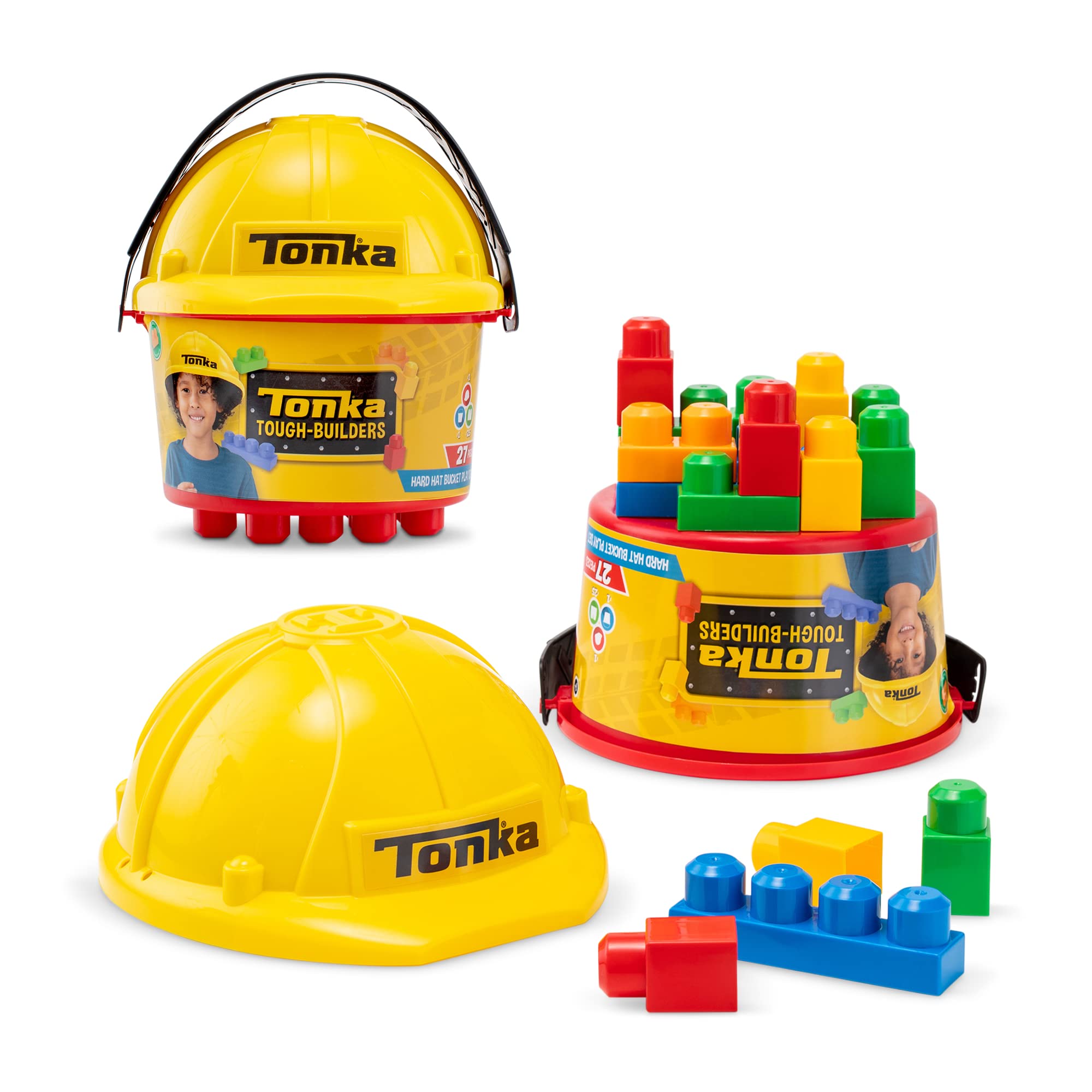 Set De Juego Tonka Tough Builders Con Casco Y Bloques De Construcción - Venta Internacional.