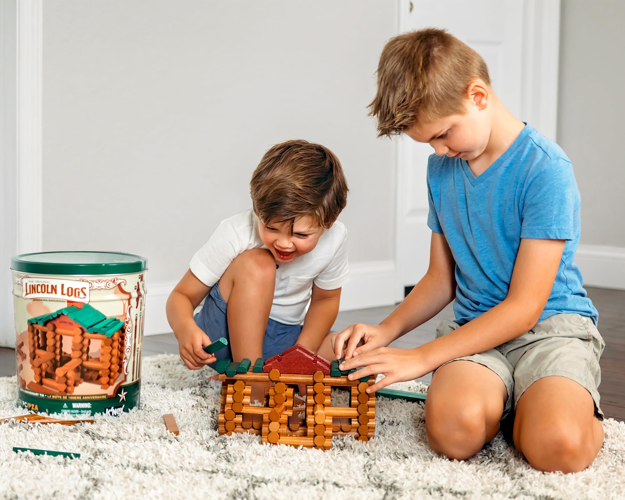 Foto 4 | Juguete De Construcción Basic Fun Lincoln Logs Para 100 Aniversario, 111 Unidades - Venta Internacional.