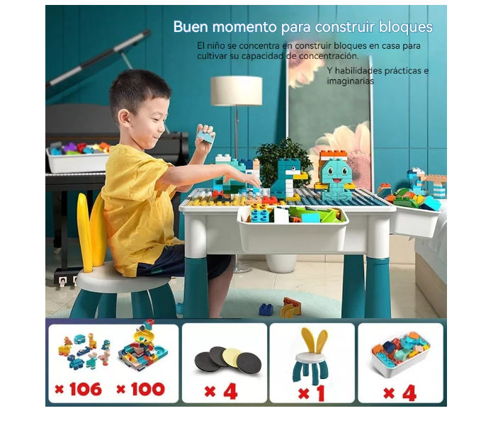 Foto 2 | Mesa Juego De Actividades Infantil Wünd  Con Bloques Creativos