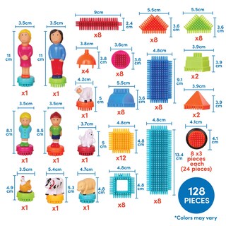 Foto 5 | Building Blocks Battat Bristle Blocks 113 Piezas Con Estuche De Almacenamiento - Venta Internacional.