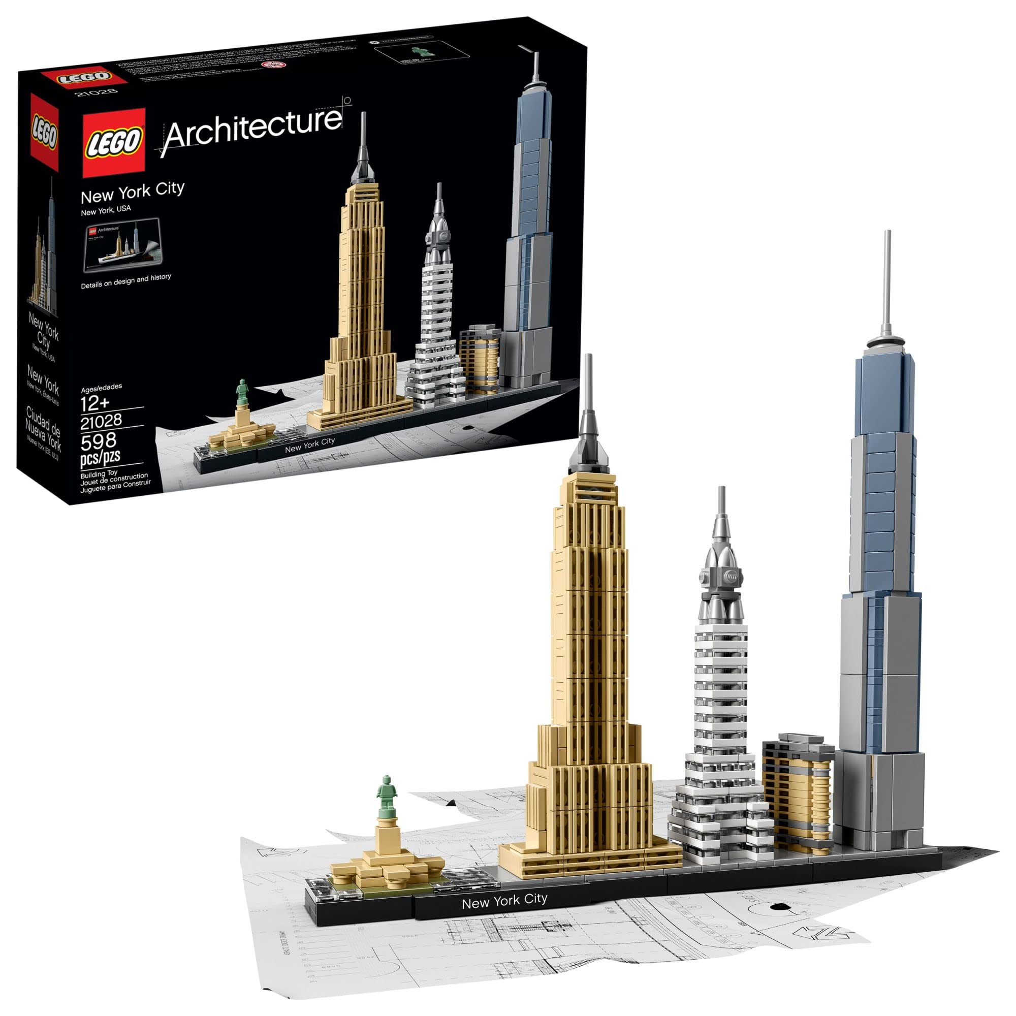 Juguete De Construcción Lego Architecture New York City 21028 598 Piezas - Venta Internacional.