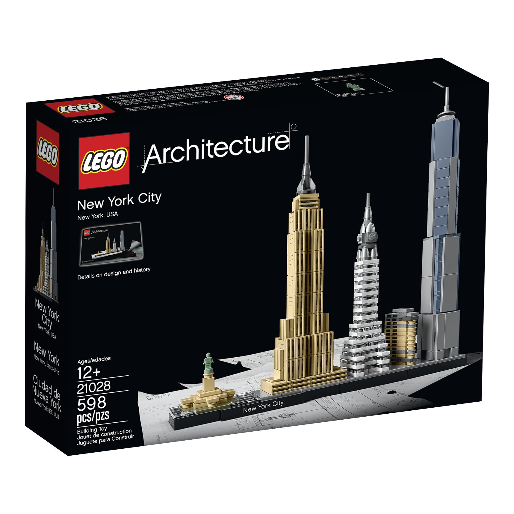 Foto 4 | Juguete De Construcción Lego Architecture New York City 21028 598 Piezas - Venta Internacional.