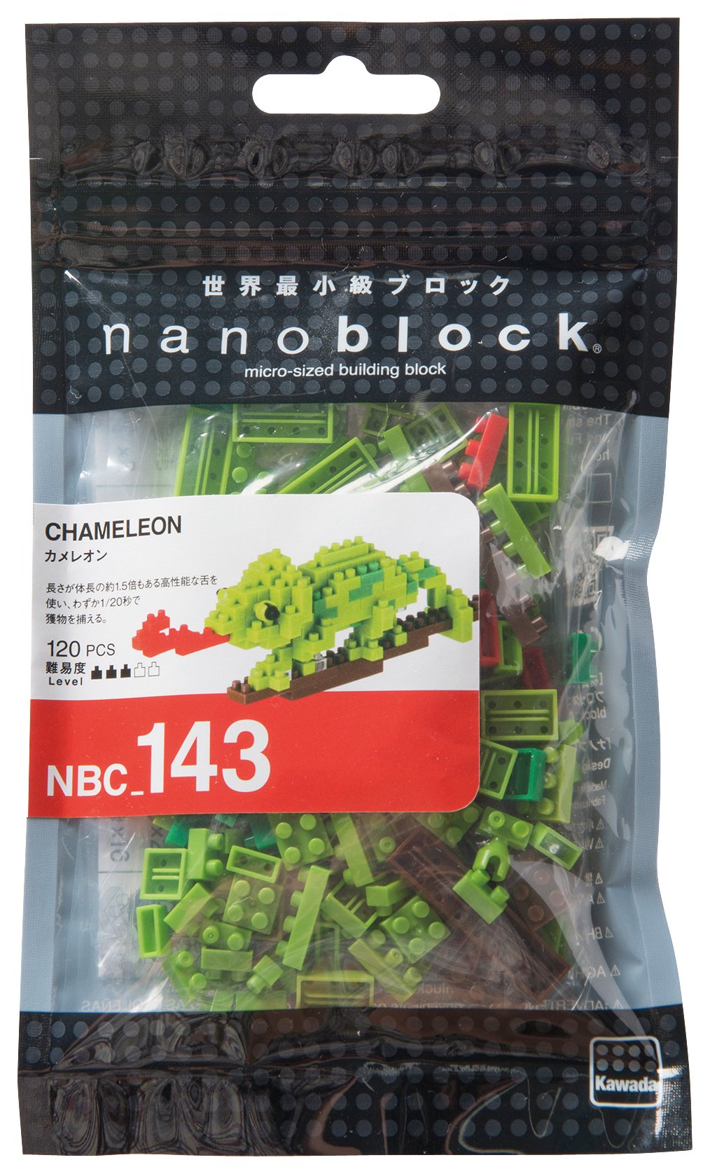 Foto 3 pulgar | Juguete Nanoblock Chameleon Green 120 Piezas Nivel 3 - Venta Internacional.