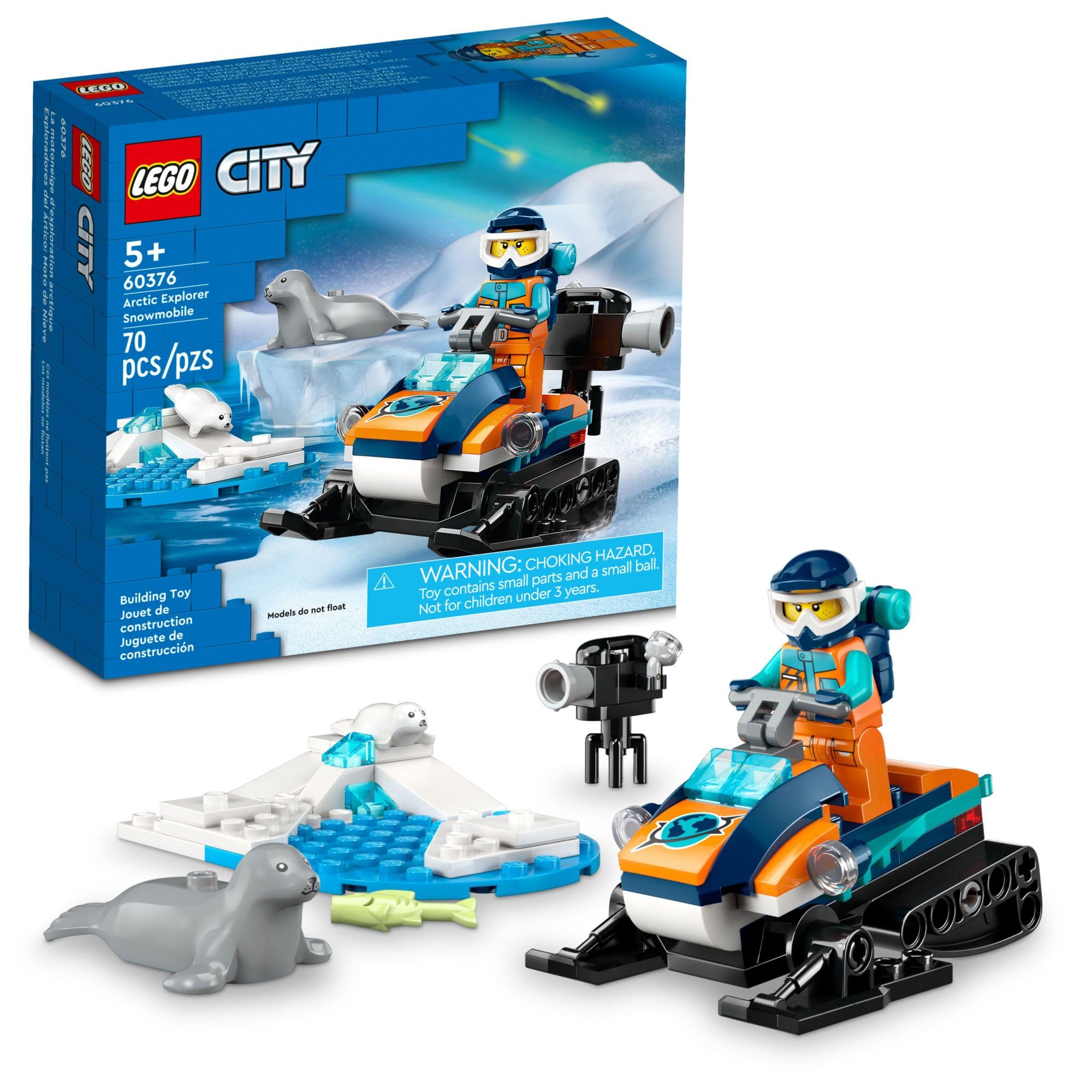 Foto 2 pulgar | Set De Juguetes De Construcción Lego City Arctic Explorer Snowmobile 60376 - Venta Internacional.