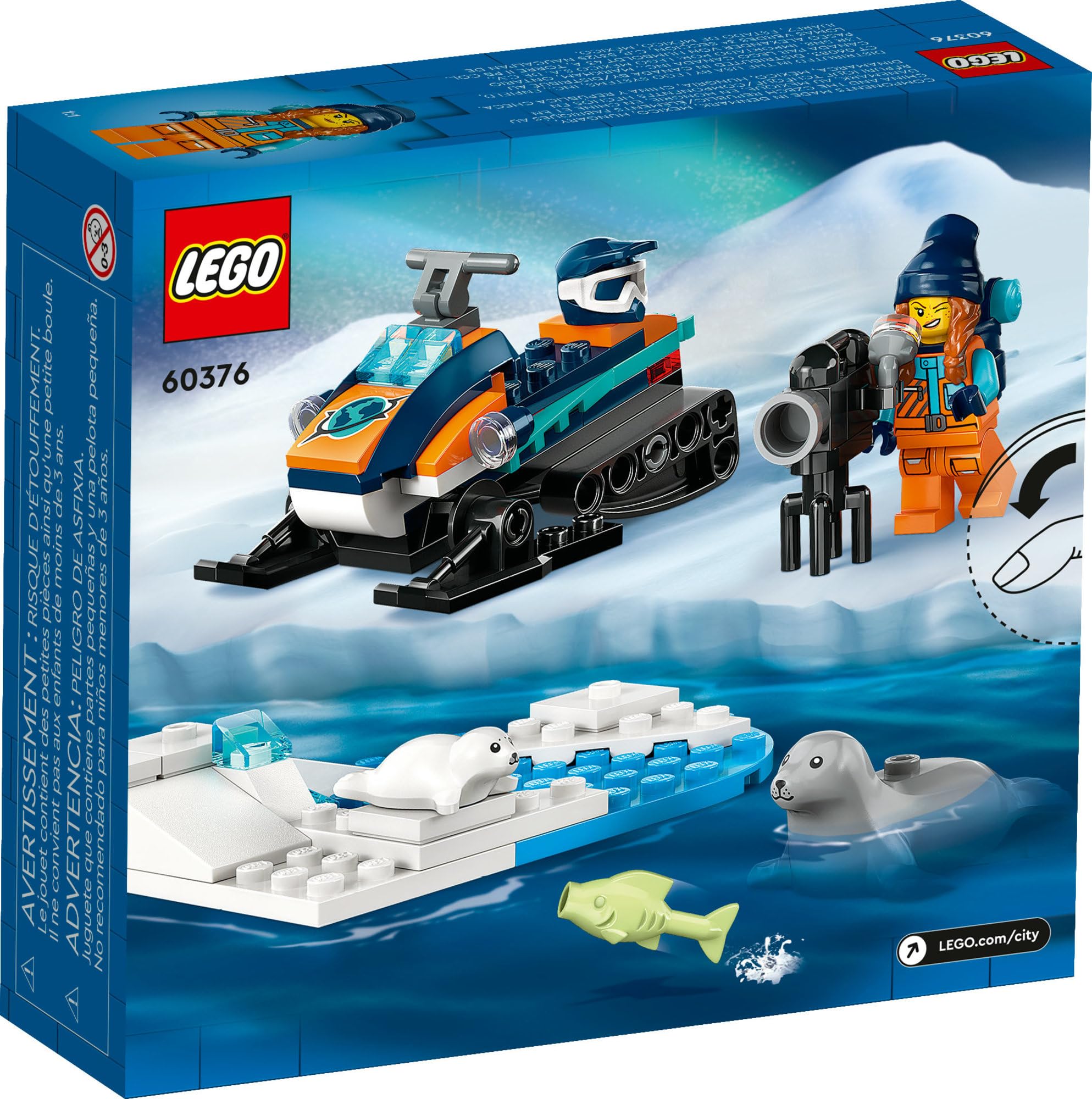 Foto 7 pulgar | Set De Juguetes De Construcción Lego City Arctic Explorer Snowmobile 60376 - Venta Internacional.