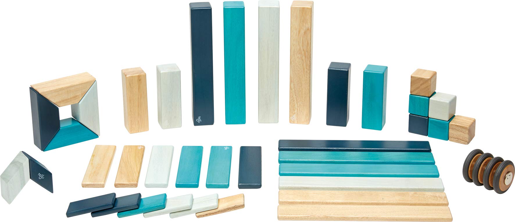Foto 3 pulgar | Juego De Bloques Magnéticos De Madera Tegu 42 Piezas, Azules, De 1 A 99 Años - Venta Internacional.