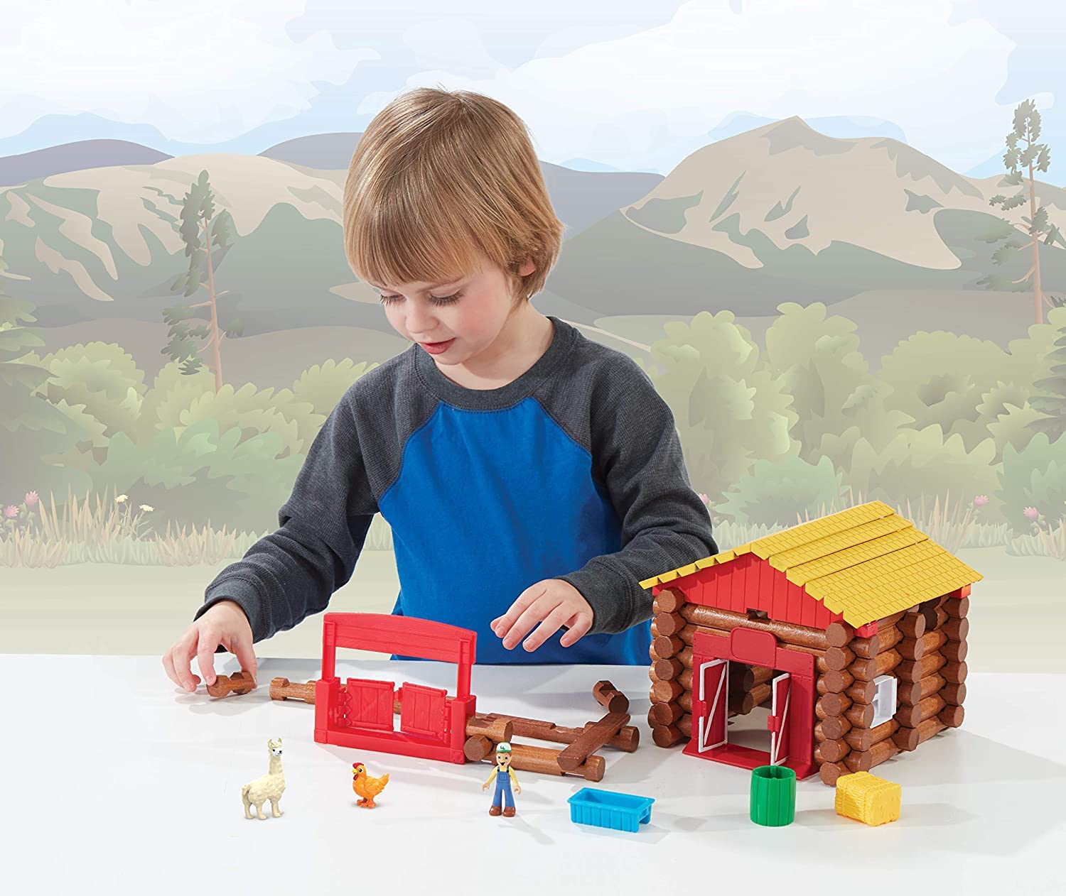 Foto 4 pulgar | Juguete De Construcción Basic Fun Lincoln Logs Fun On The Farm, 102 Piezas - Venta Internacional.