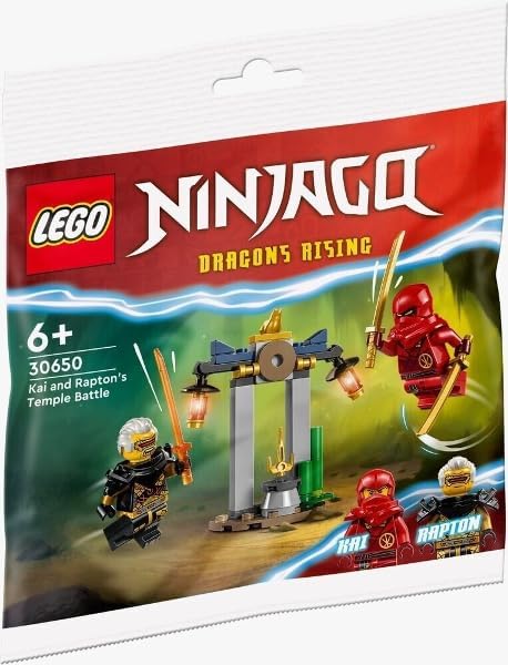 Foto 4 pulgar | Juguete Lego Ninjago Kai y Rapton's Temple Battle 30650 con Capa - Venta Internacional