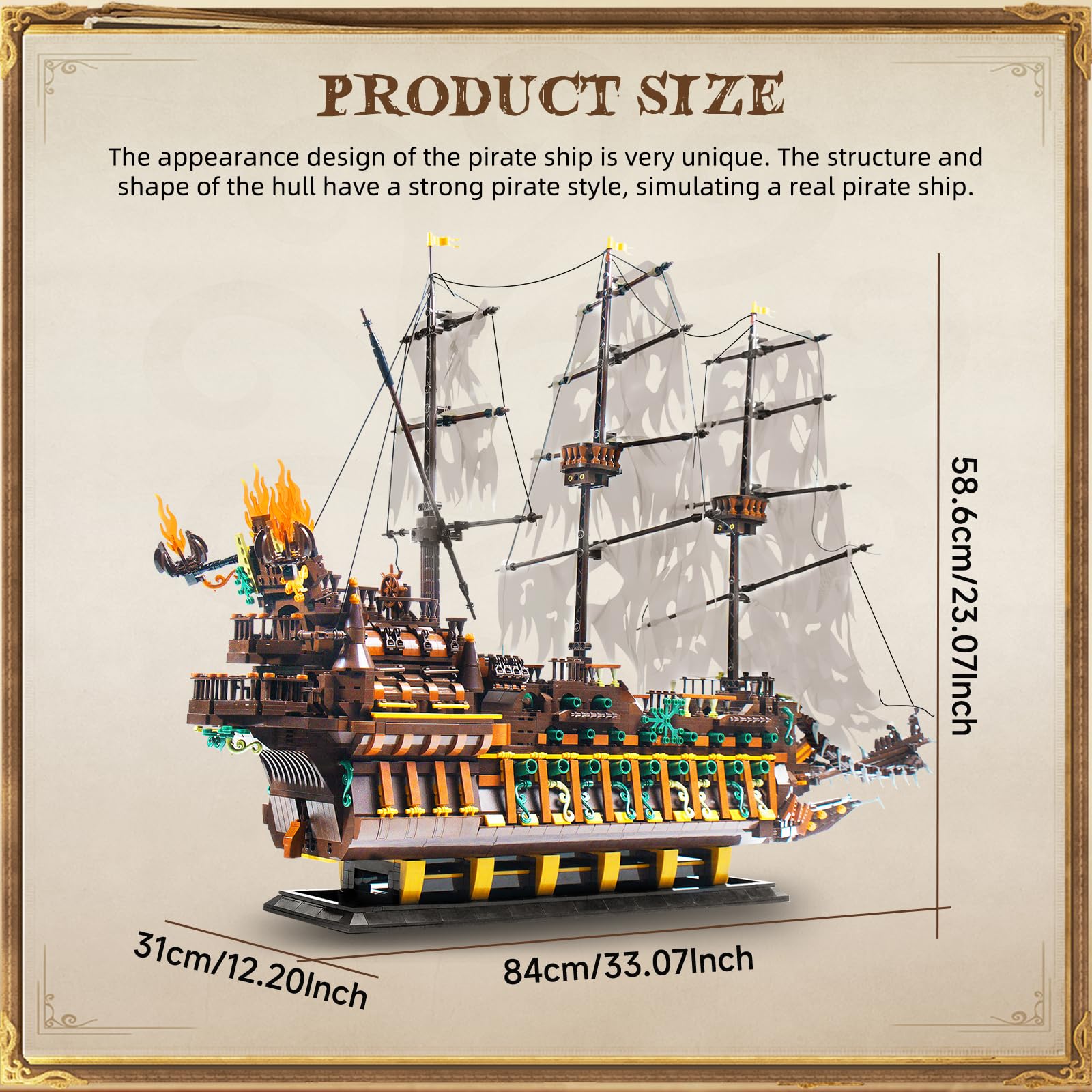 Foto 7 pulgar | Bloques de Construcción Mould King Pirates Ship-Venta Internacional