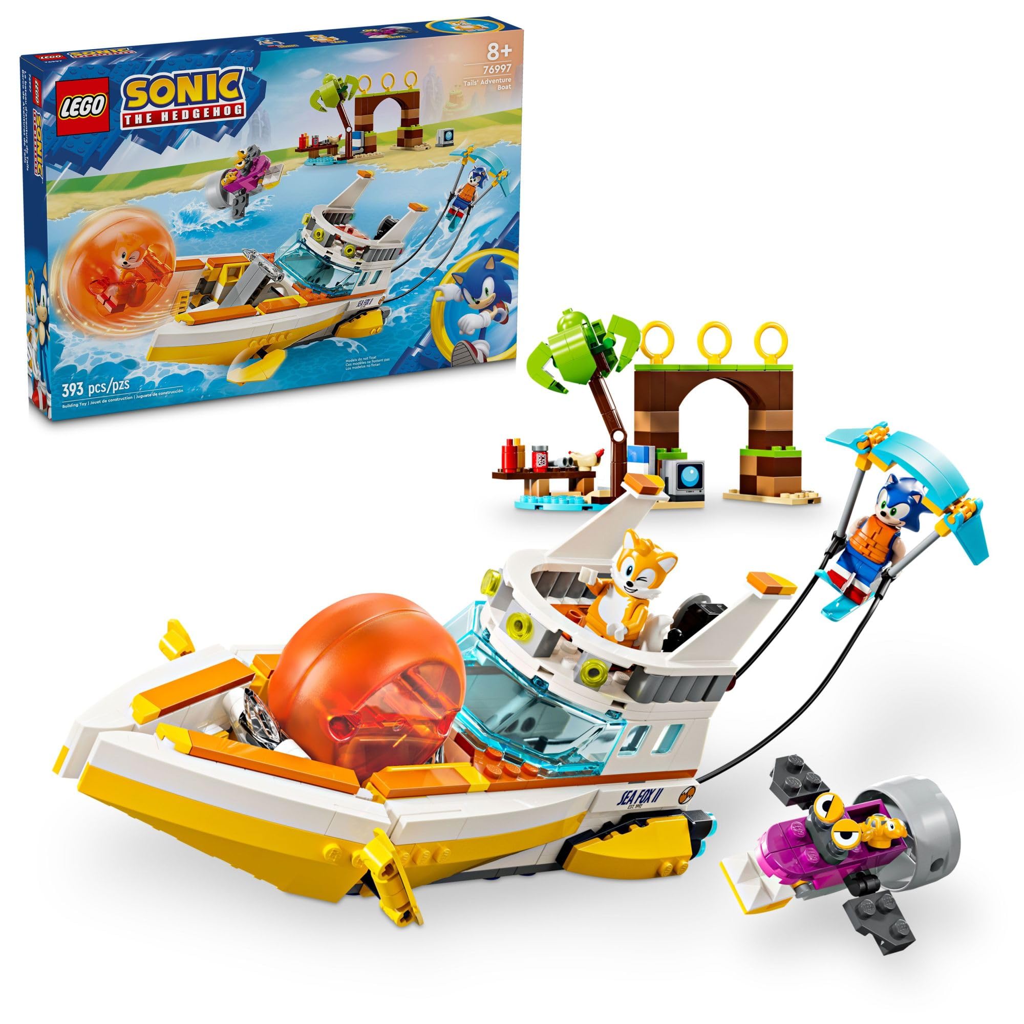 Foto 2 pulgar | Set De Construcción Lego Sonic The Hedgehog Tails' Adventure Boat - Venta Internacional.