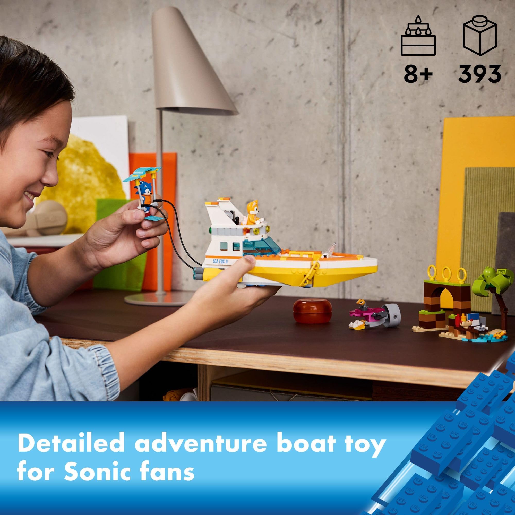 Foto 3 pulgar | Set De Construcción Lego Sonic The Hedgehog Tails' Adventure Boat - Venta Internacional.