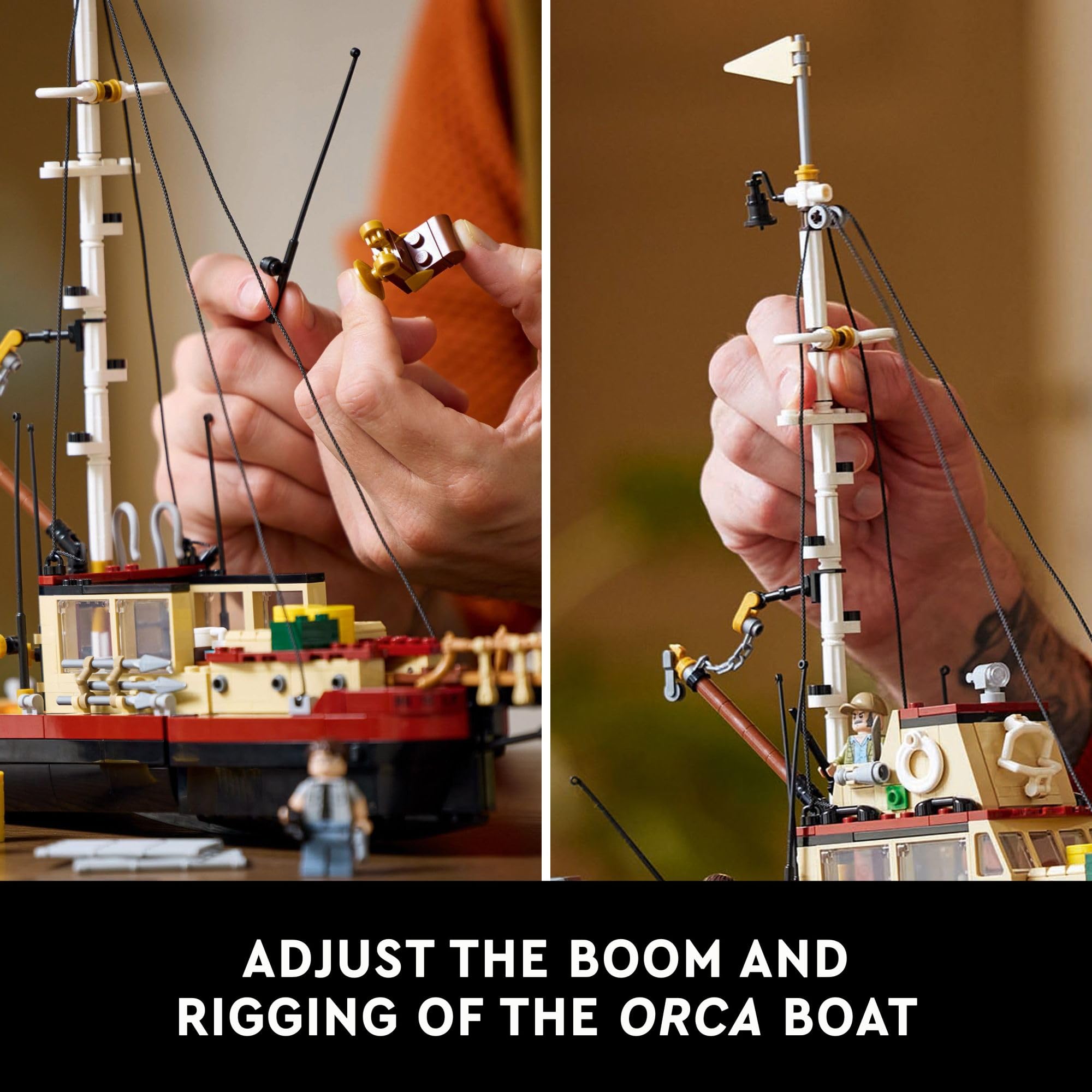Foto 3 | Juego De Dioramas Lego Ideas Jaws Con Barco Orca Y Minifiguras - Venta Internacional.