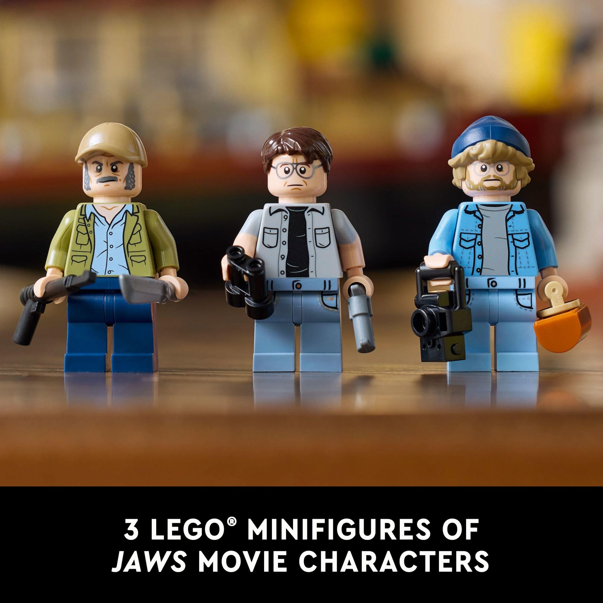 Foto 6 pulgar | Juego De Dioramas Lego Ideas Jaws Con Barco Orca Y Minifiguras - Venta Internacional.