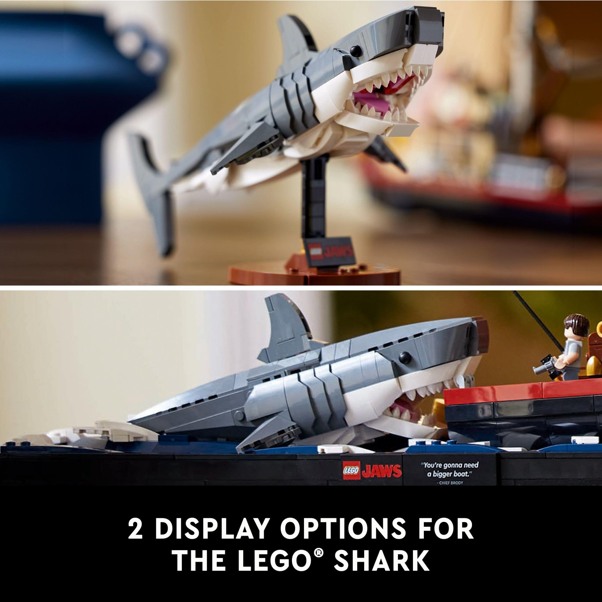 Foto 7 pulgar | Juego De Dioramas Lego Ideas Jaws Con Barco Orca Y Minifiguras - Venta Internacional.