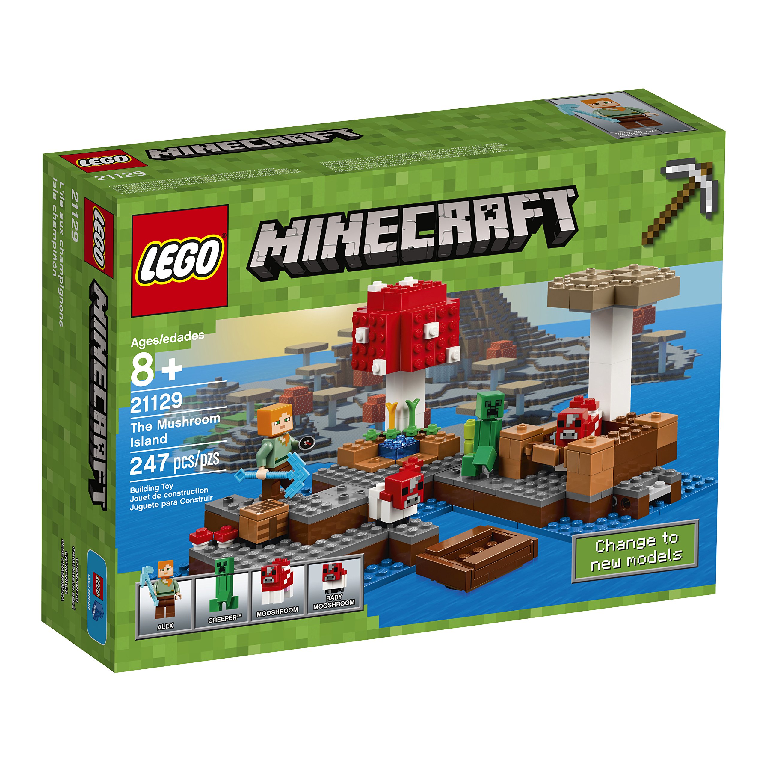 Foto 2 pulgar | Juguete Lego Minecraft The Mushroom Island 21129 Con Figuras - Venta Internacional.