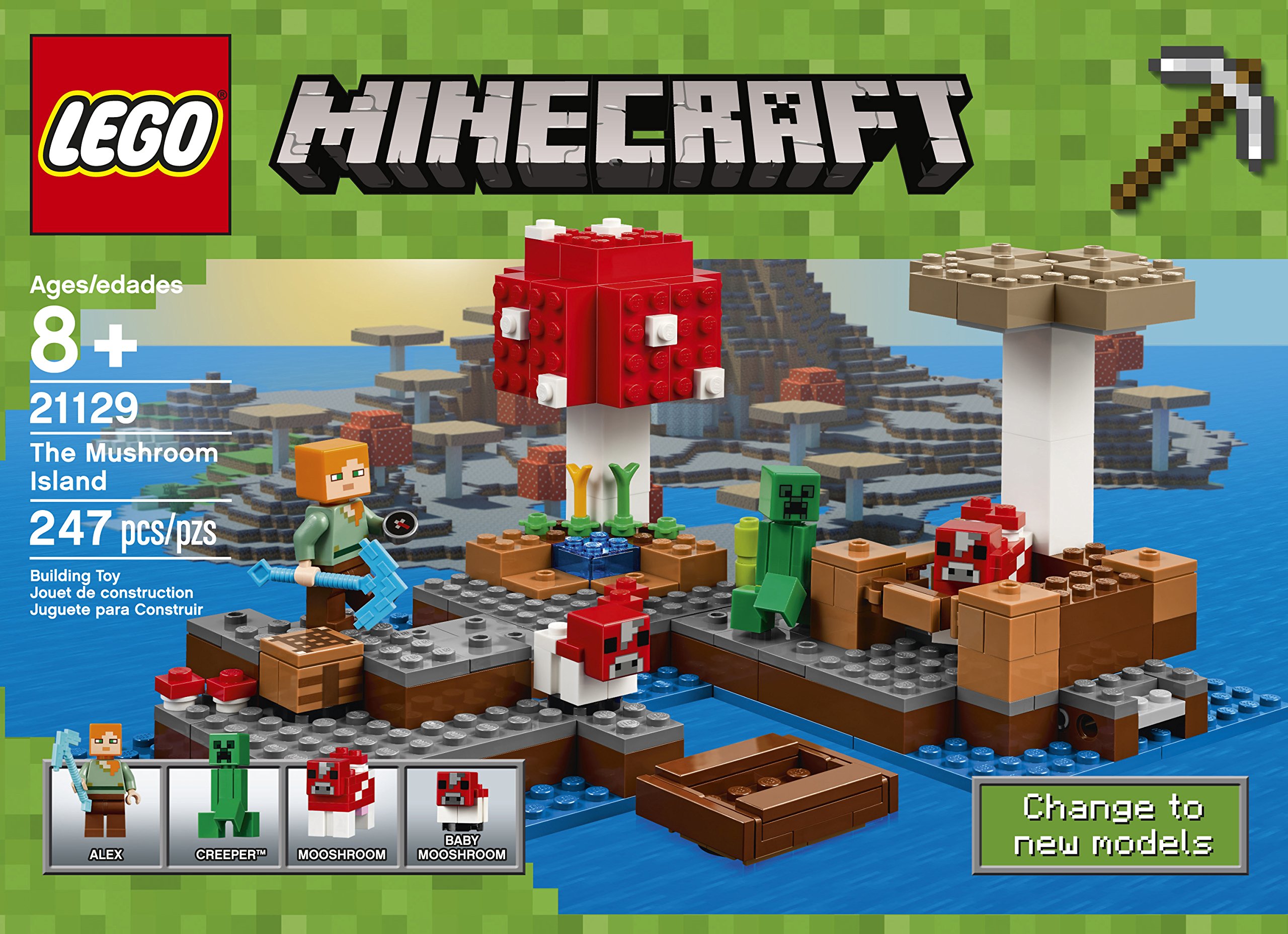 Foto 3 pulgar | Juguete Lego Minecraft The Mushroom Island 21129 Con Figuras - Venta Internacional.