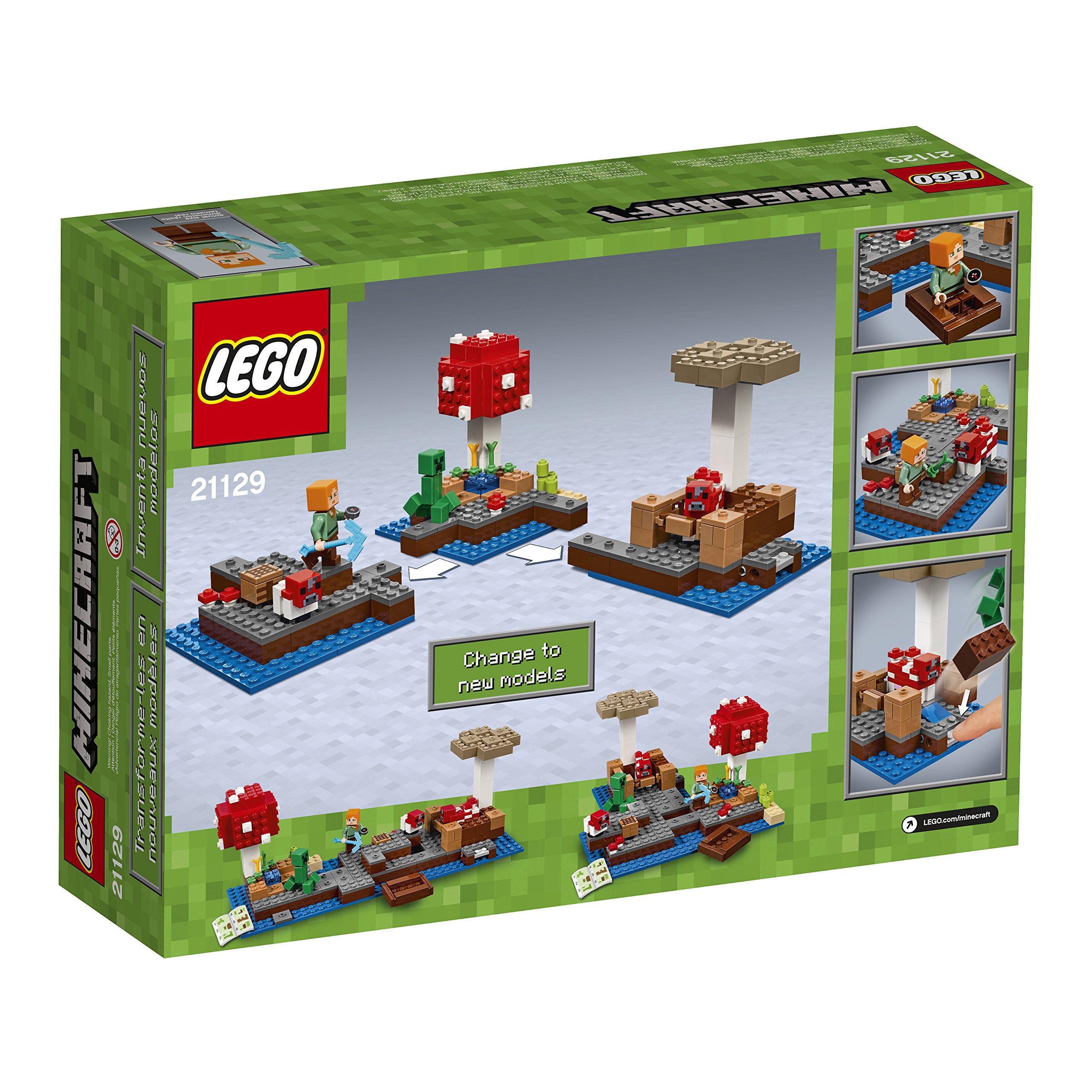 Foto 3 | Juguete Lego Minecraft The Mushroom Island 21129 Con Figuras - Venta Internacional.