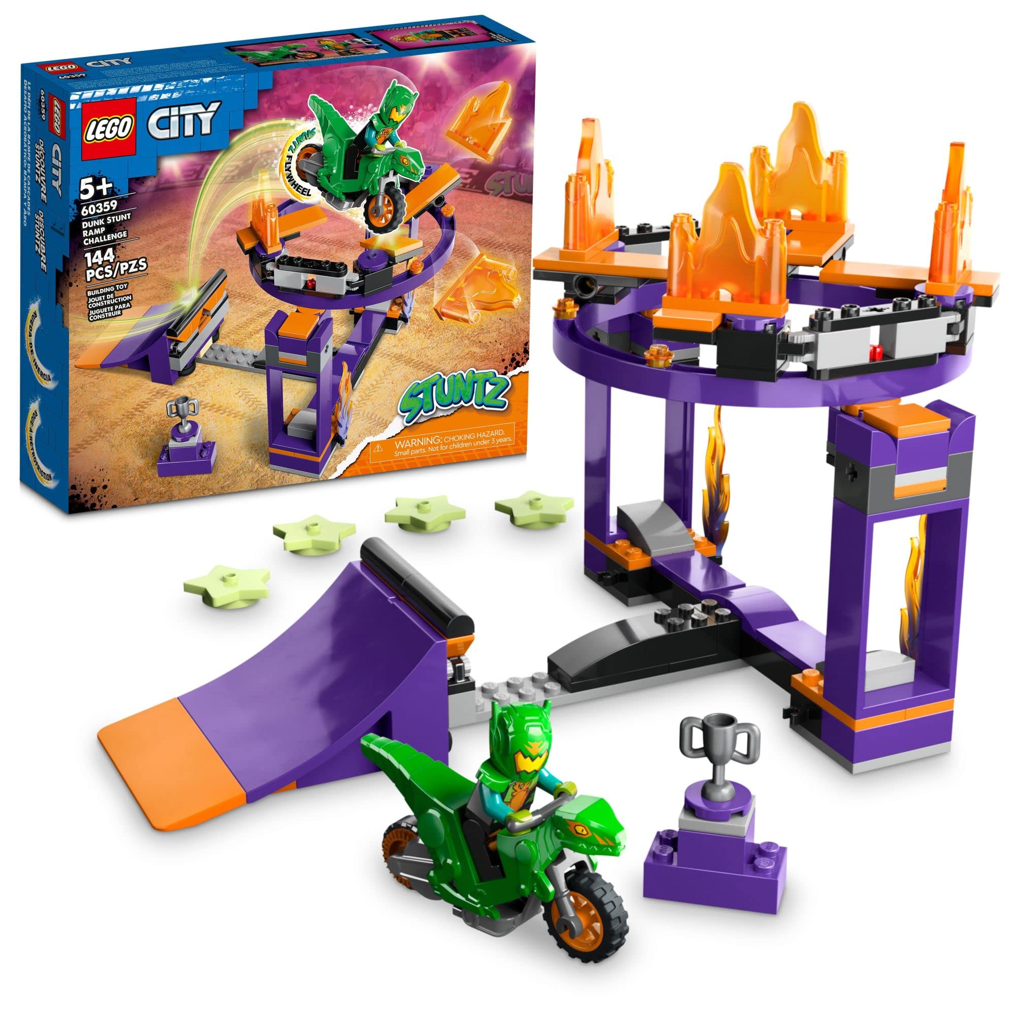 Kit De Construcción Lego City Stuntz Stunt Ramp Con Pelota De Baloncesto 60359 - Venta Internacional.
