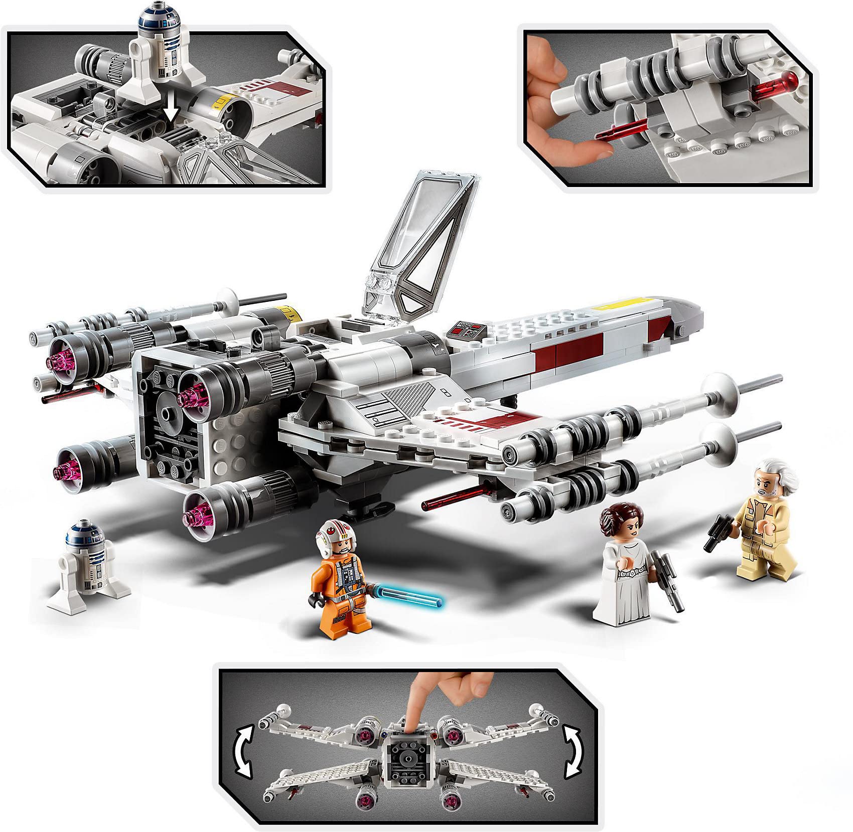 Foto 7 pulgar | Juguete De Construcción Lego Star Wars Luke Skywalker X-wing 75301 - Venta Internacional.