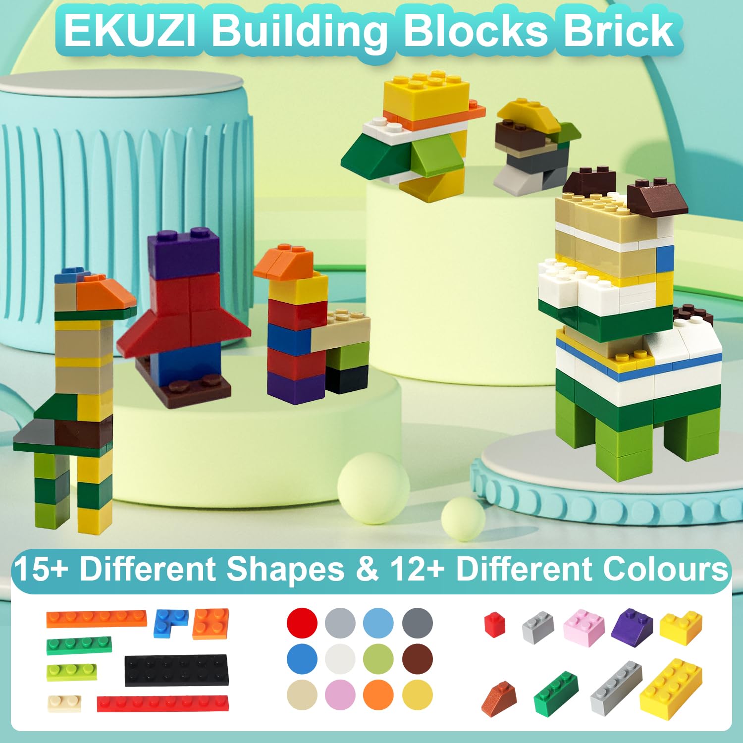 Foto 4 pulgar | Construyendo Ladrillos Ekuzi Compatibles Con Lego Classic, 300 Unidades - Venta Internacional.