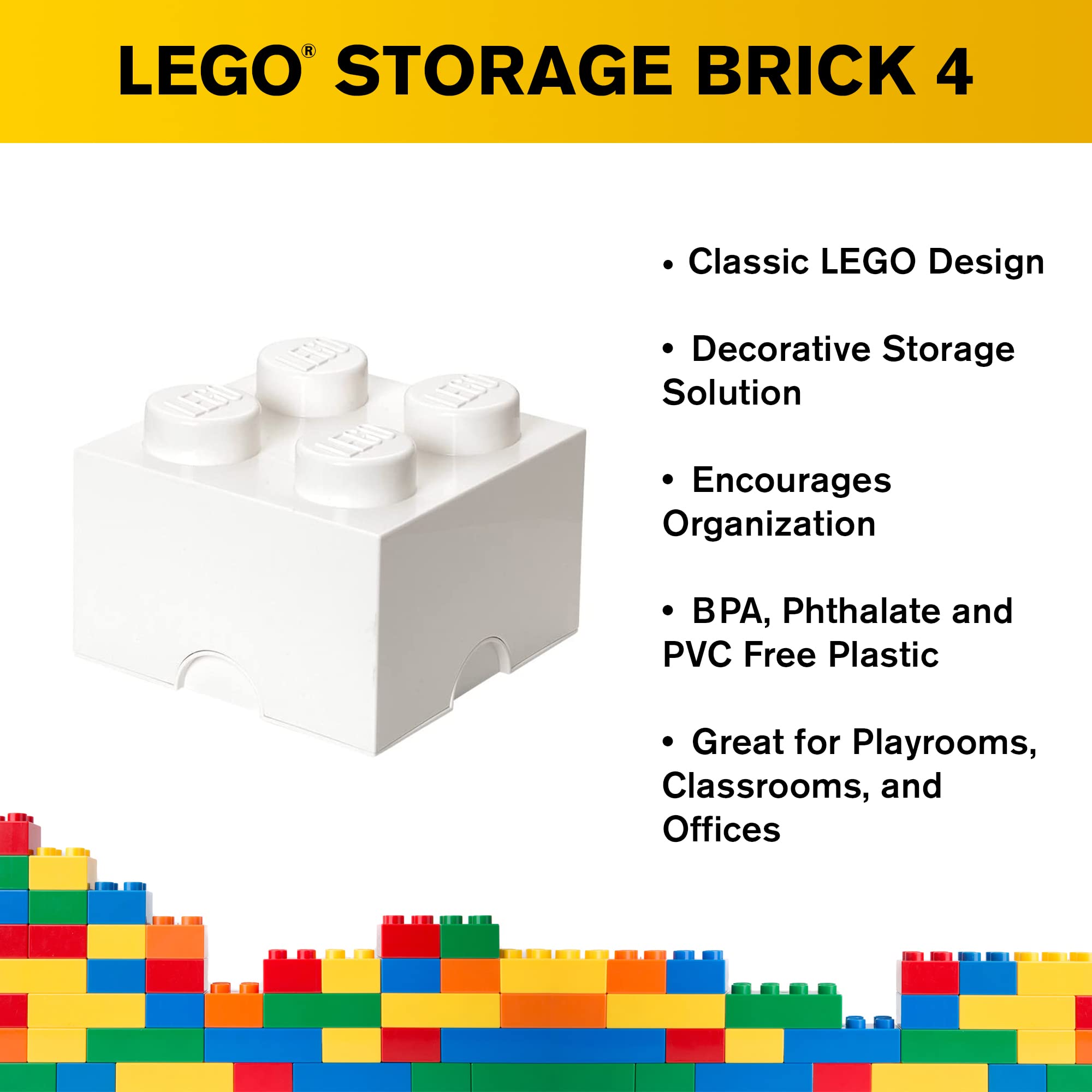 Foto 4 | Caja De Almacenamiento Room Copenhagen Lego Brick 4 Blanca 40030635 - Venta Internacional.