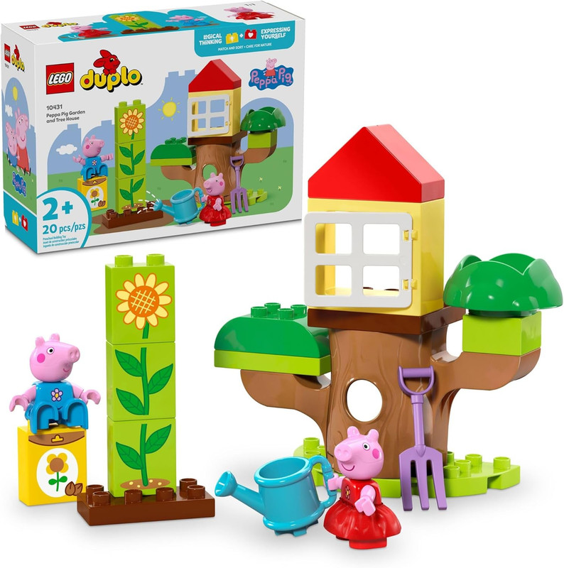 Foto 2 pulgar | Lego Duplo 10431 Jardín Y Casa Del Árbol De Peppa Pig