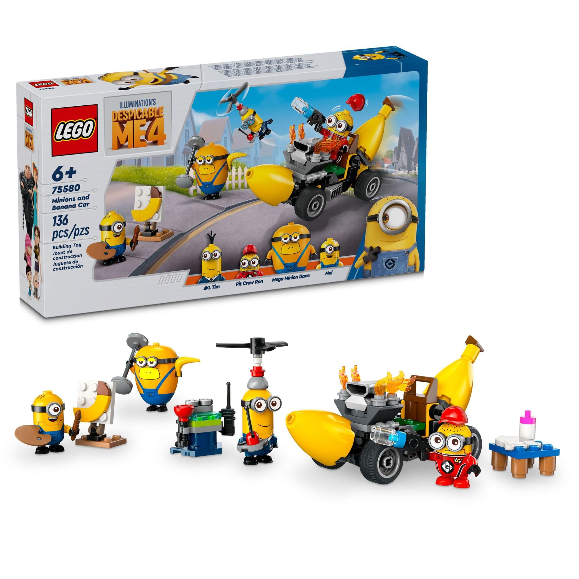 Juguete Lego Despicable Me 4 Minions And Banana Car 75580 - Venta Internacional.
