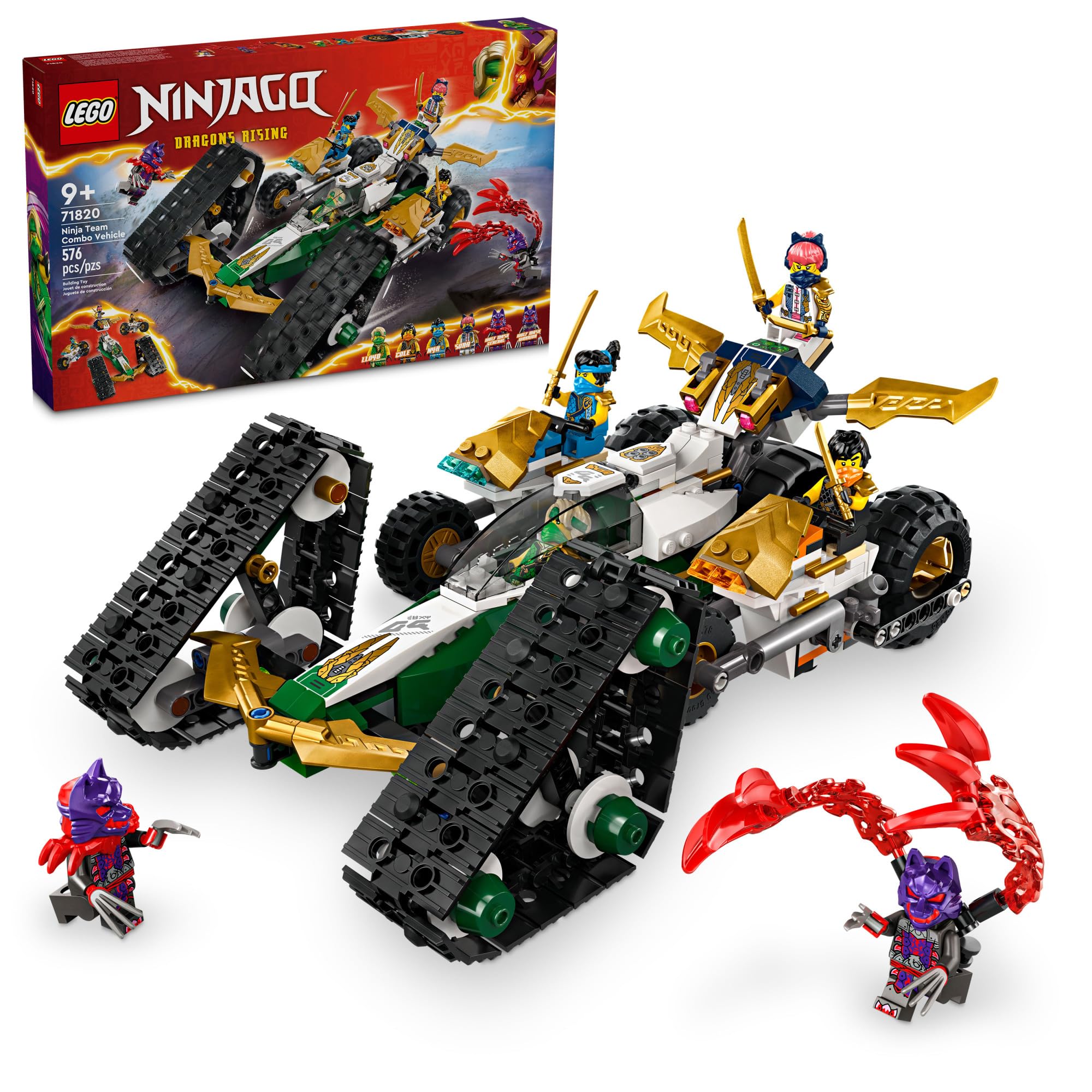 Vehículo Combinado Lego Ninjago Ninja Team De Juguete Con 6 Minifiguras - Venta Internacional.