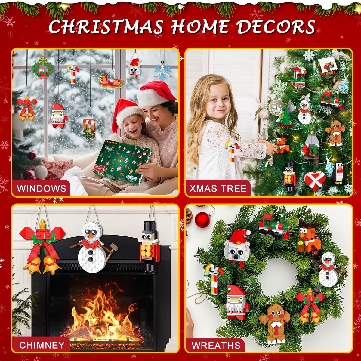 Foto 6 | Set De Decoración Navideña Para Construcción Hogokids Con 24 Paquetes - Venta Internacional.
