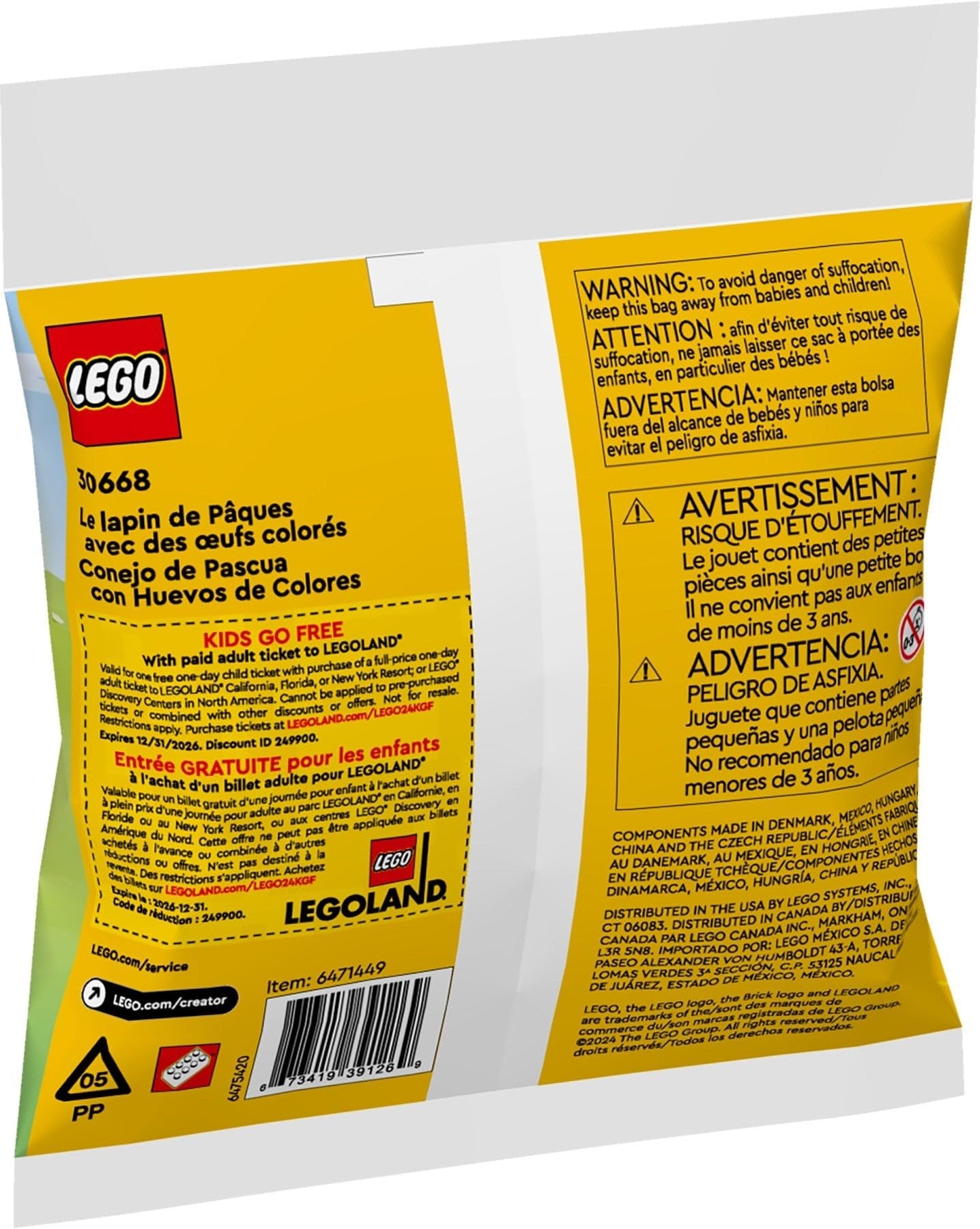 Foto 4 pulgar | Conejo De Pascua Lego Creator 30668 Con Huevos De Colores - Venta Internacional.