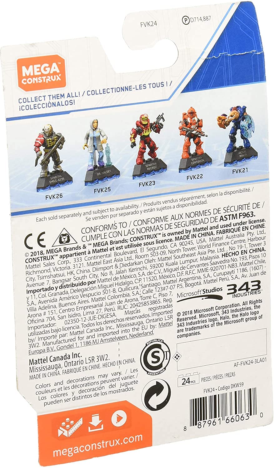 Foto 3 pulgar | Mega Construx Halo Heros - Serie 12 - Master Chief Mark V Ar - Venta Internacional.