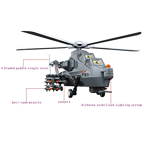 Foto 5 | Set De Bloques De Construcción Attack Helicopter Air Force 283 Piezas - Venta Internacional.